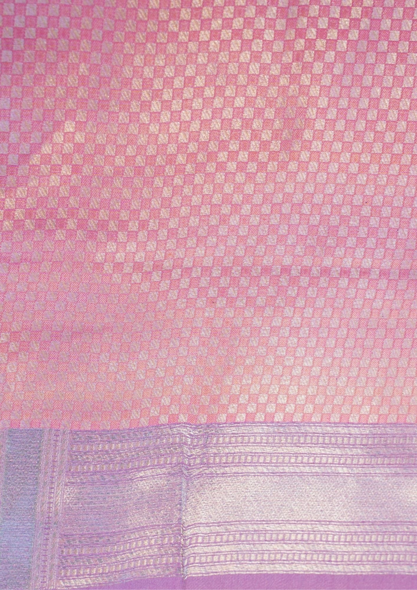 "VIRASAT 206" Banarasi Shades Of Purple & Pink Pure Rangkat Meenakari Saree With Art Motifs