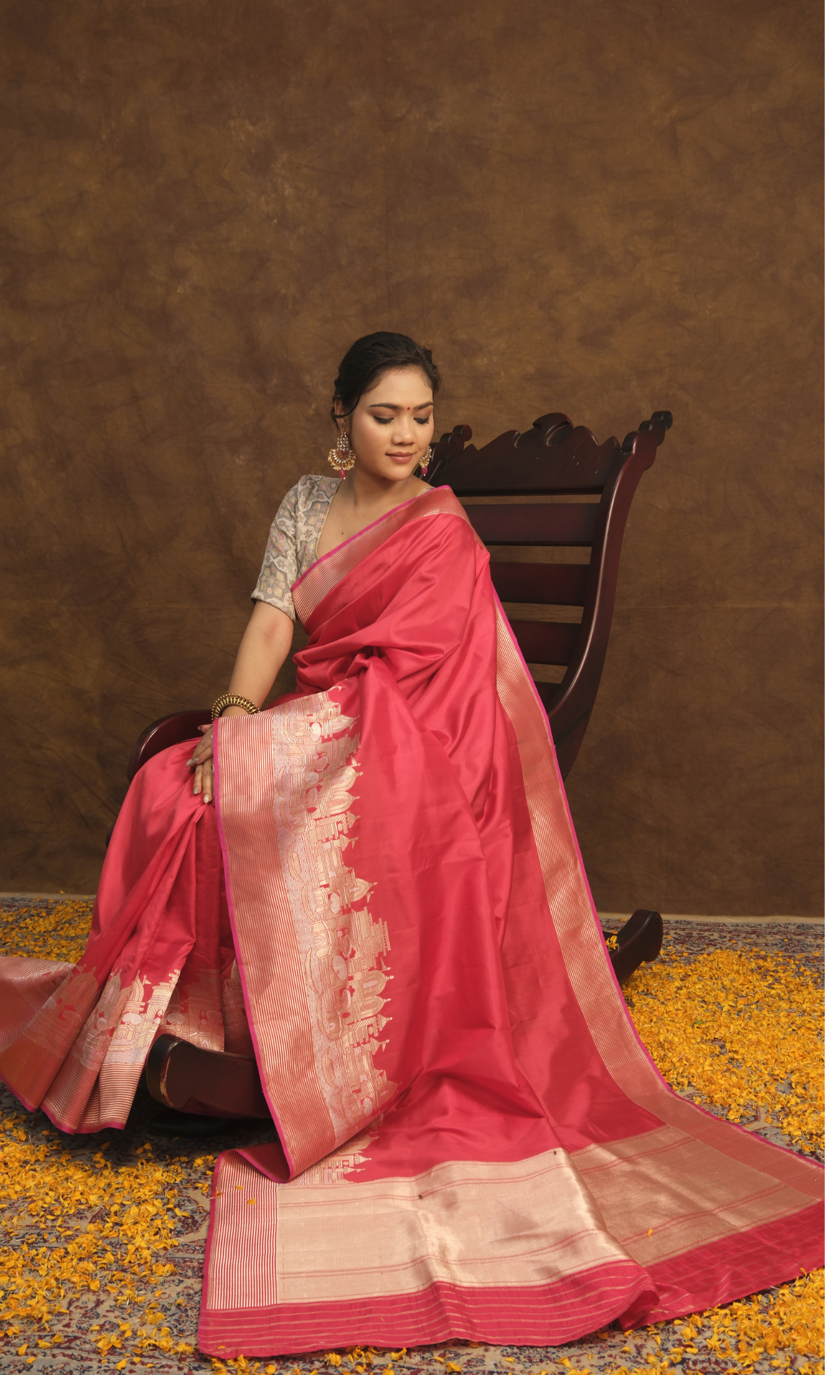 VIRASAT 019 Banarasi Ghat Silk Saree Inspired by the Essence of Kashi