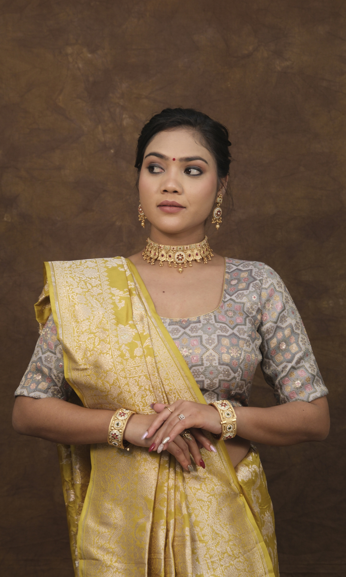 "VIRASAT 164" Banarasi Jangla Jaal Saree: Woven with Pure Gold Rupa Zari and A-Grade Silk