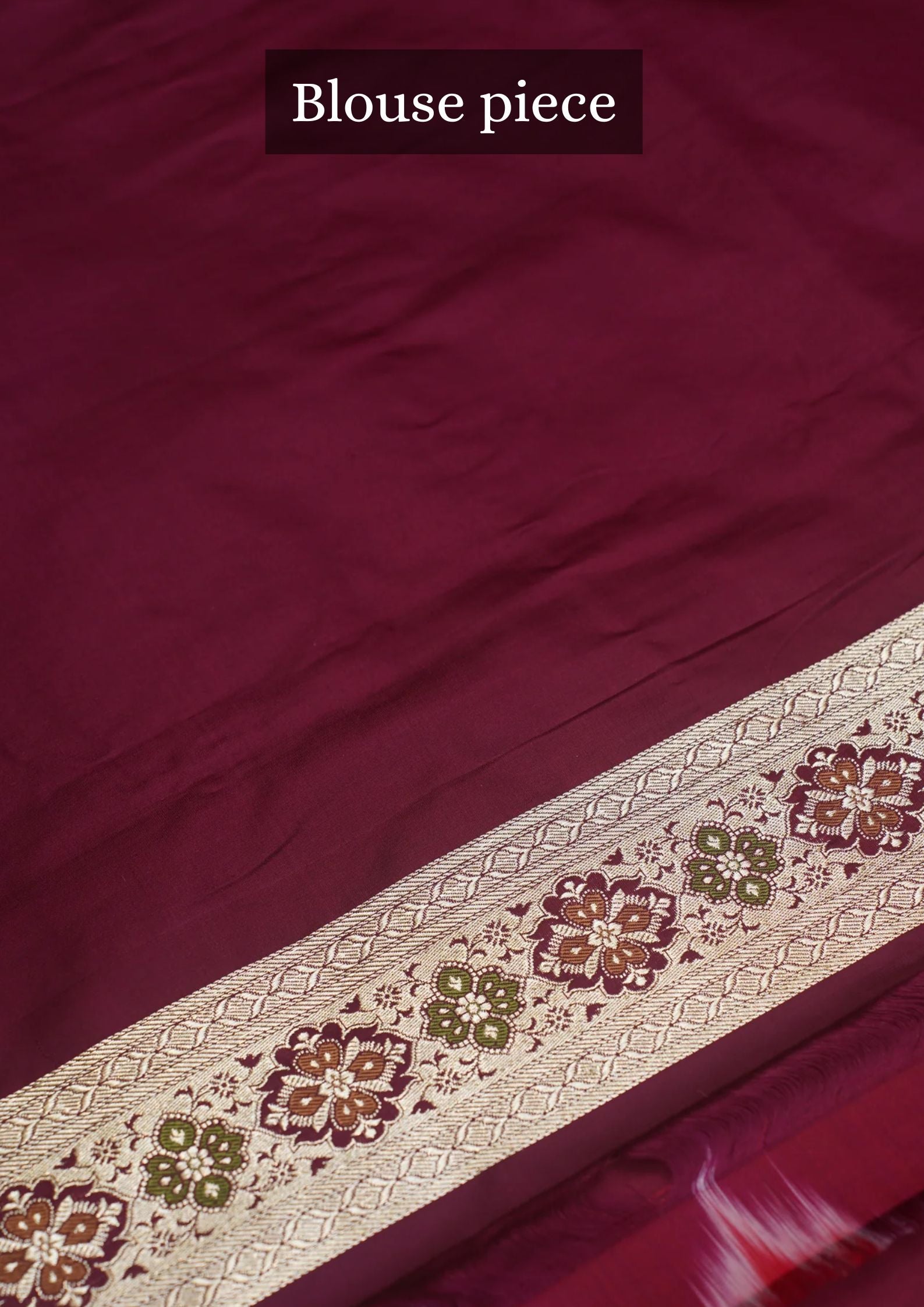 "VIRASAT 106" Maroon Pure Kadwa Banarasi Handloom Wedding Saree