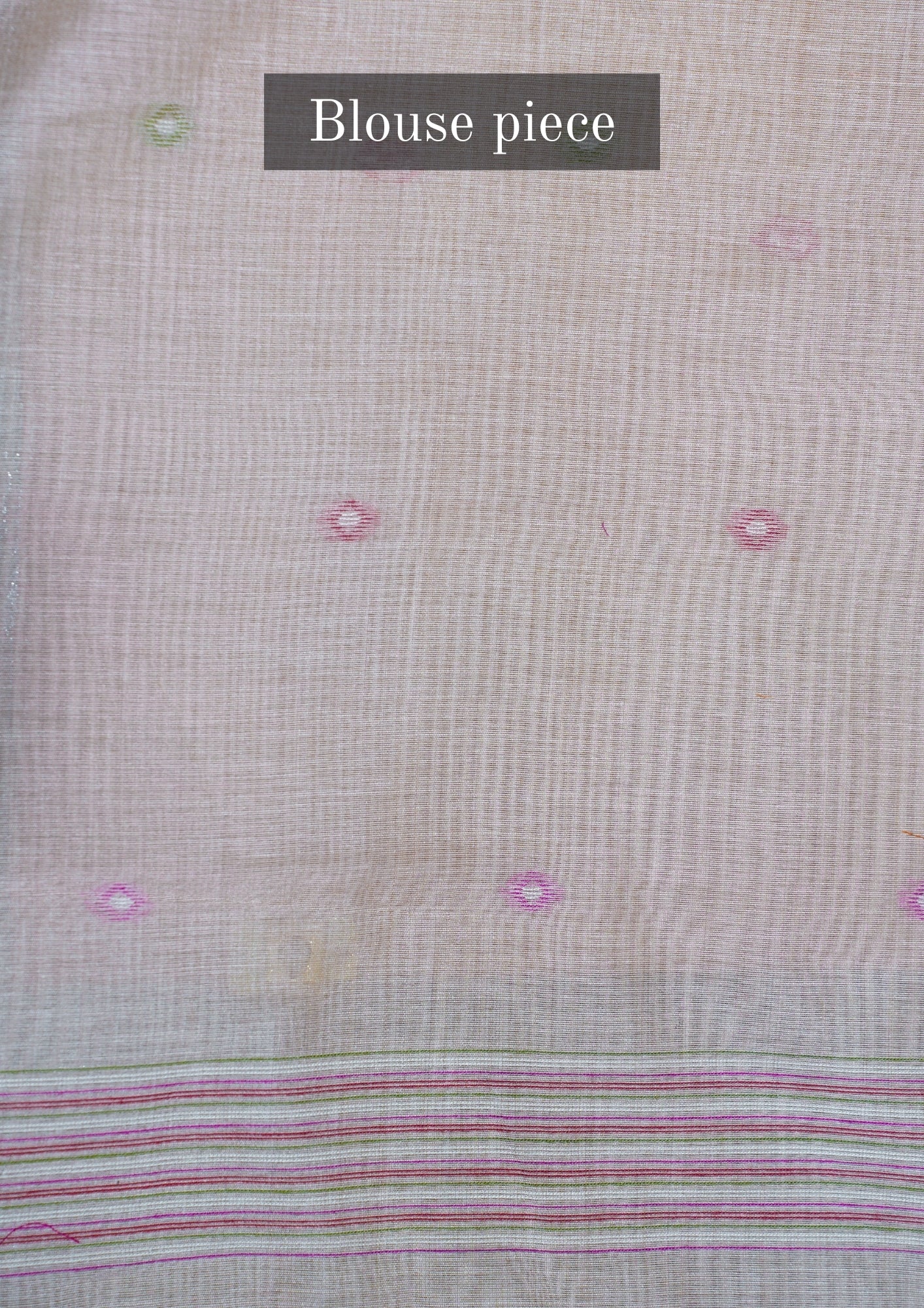 "UTSAV BANARAS 308" Banarasi Chikoo Beige Chanderi Jamdani Saree with Village Life Narrative