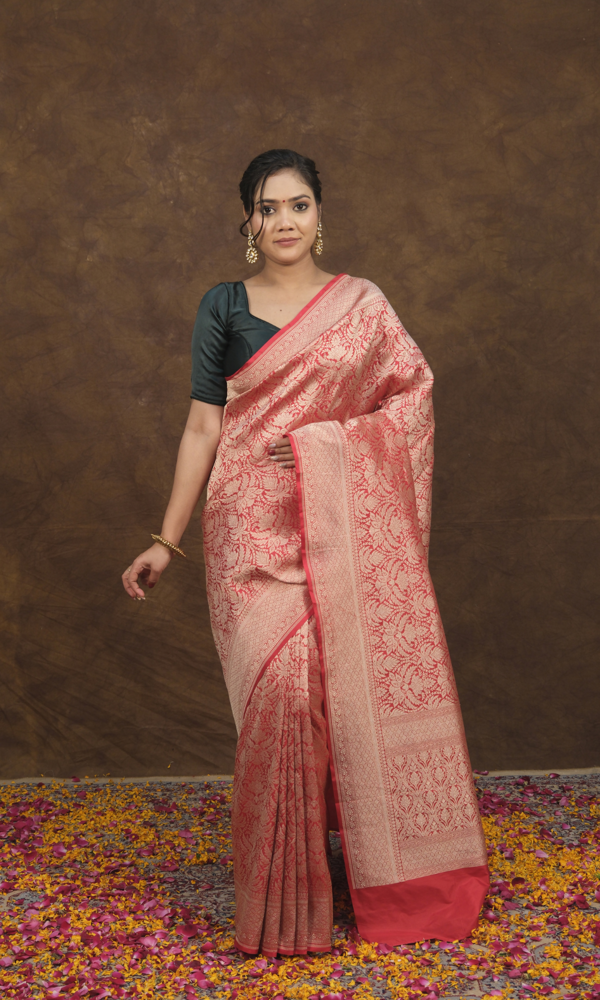 VIRASAT 017 : Pure Banarasi Handloom Silk Brocade Saree