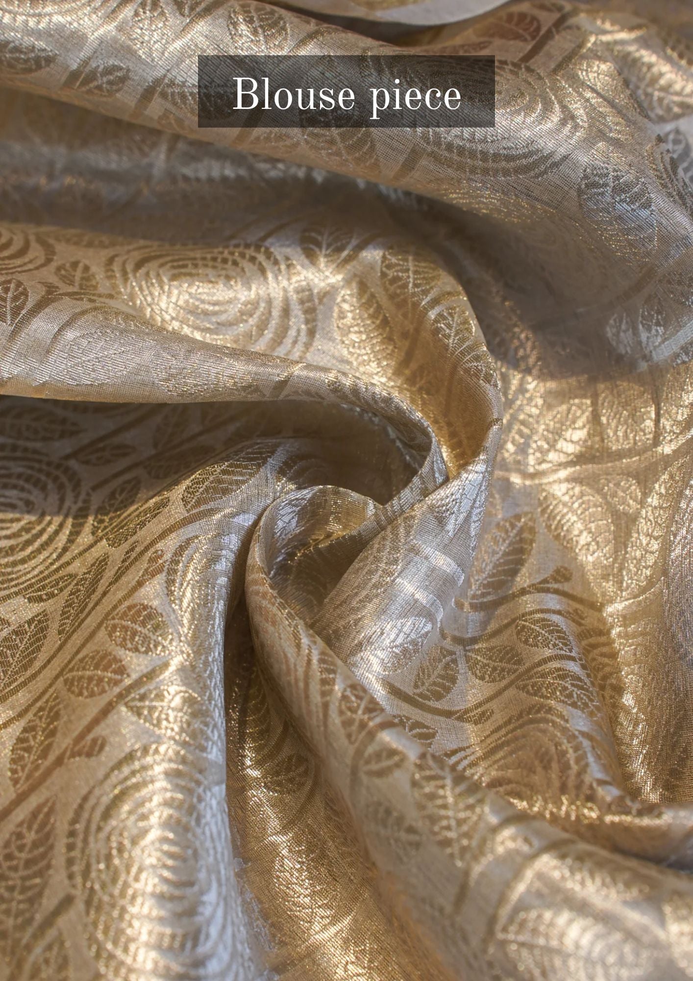 "VIRASAT 250" Banarasi Silver-Gold Tone Pure Katan Tissue Silk Saree