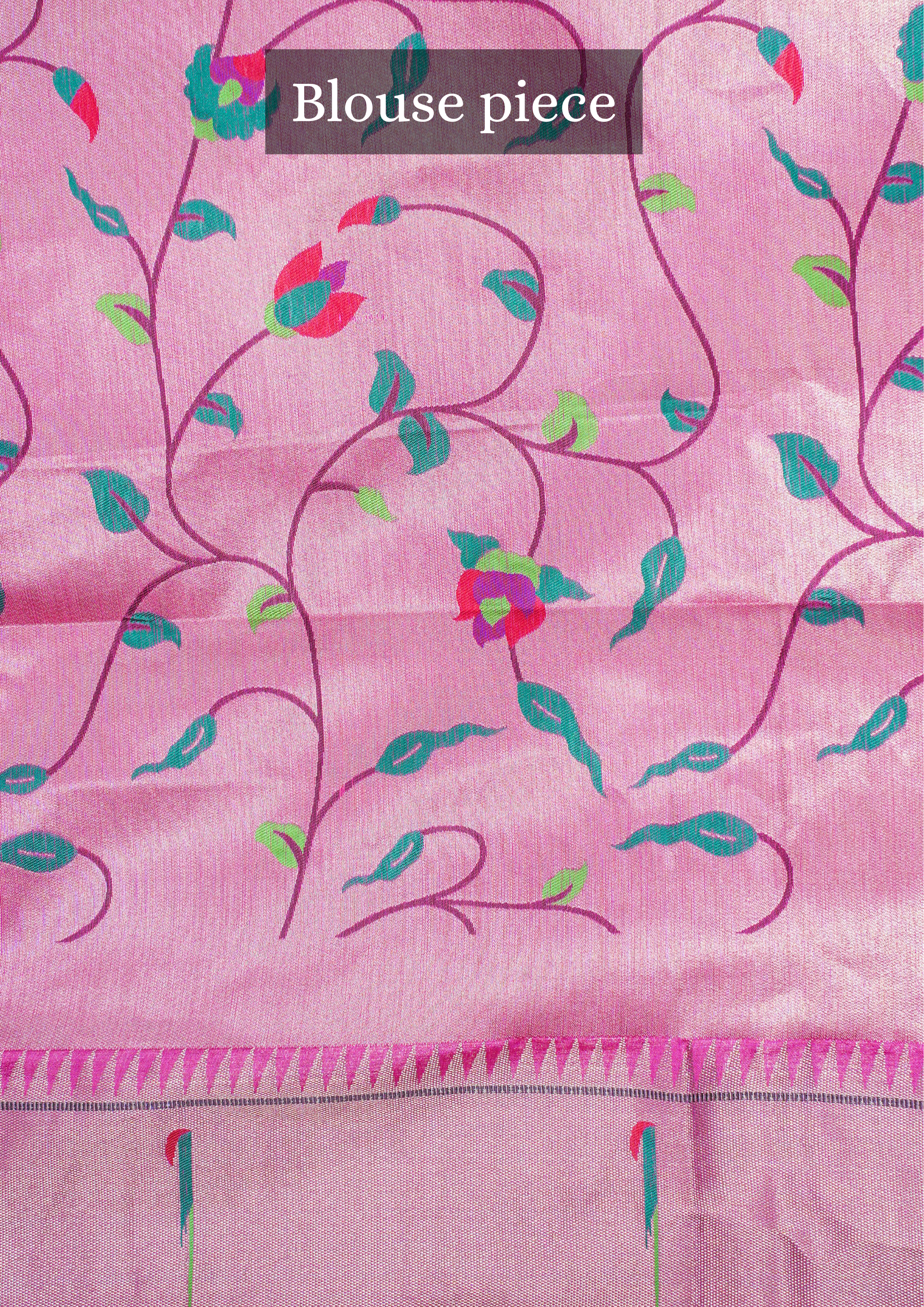 UTSAV BANARAS 252: Rani Pink Banarasi Paithani Silk Saree With Peacock Motif