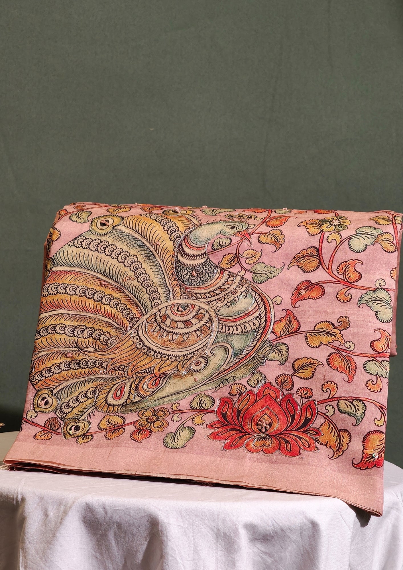"UTSAV BANARAS 285" Banarasi Raw Silk Saree With Artistic Peacock Motif