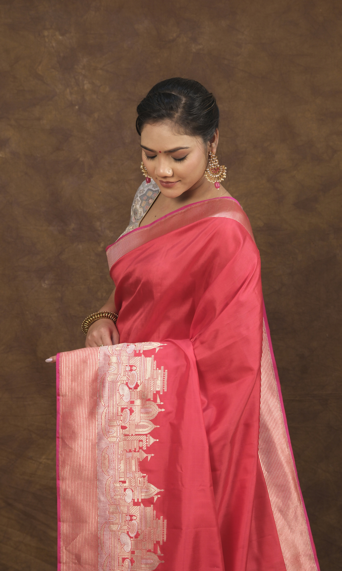 VIRASAT 019 Banarasi Ghat Silk Saree Inspired by the Essence of Kashi