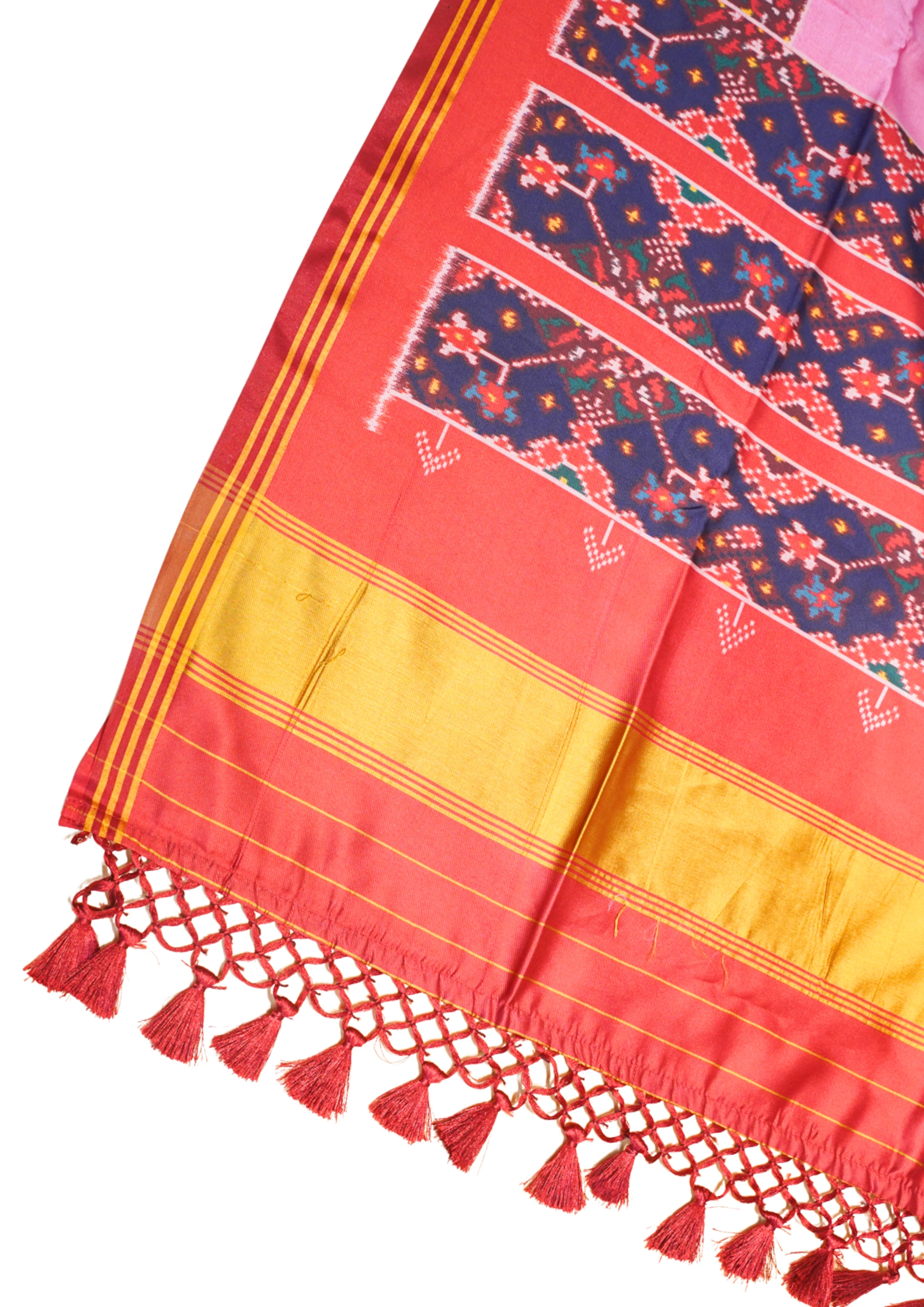 "UTSAV BANARAS 181" Banarasi Elegant Pink Ikat Patola Silk Saree