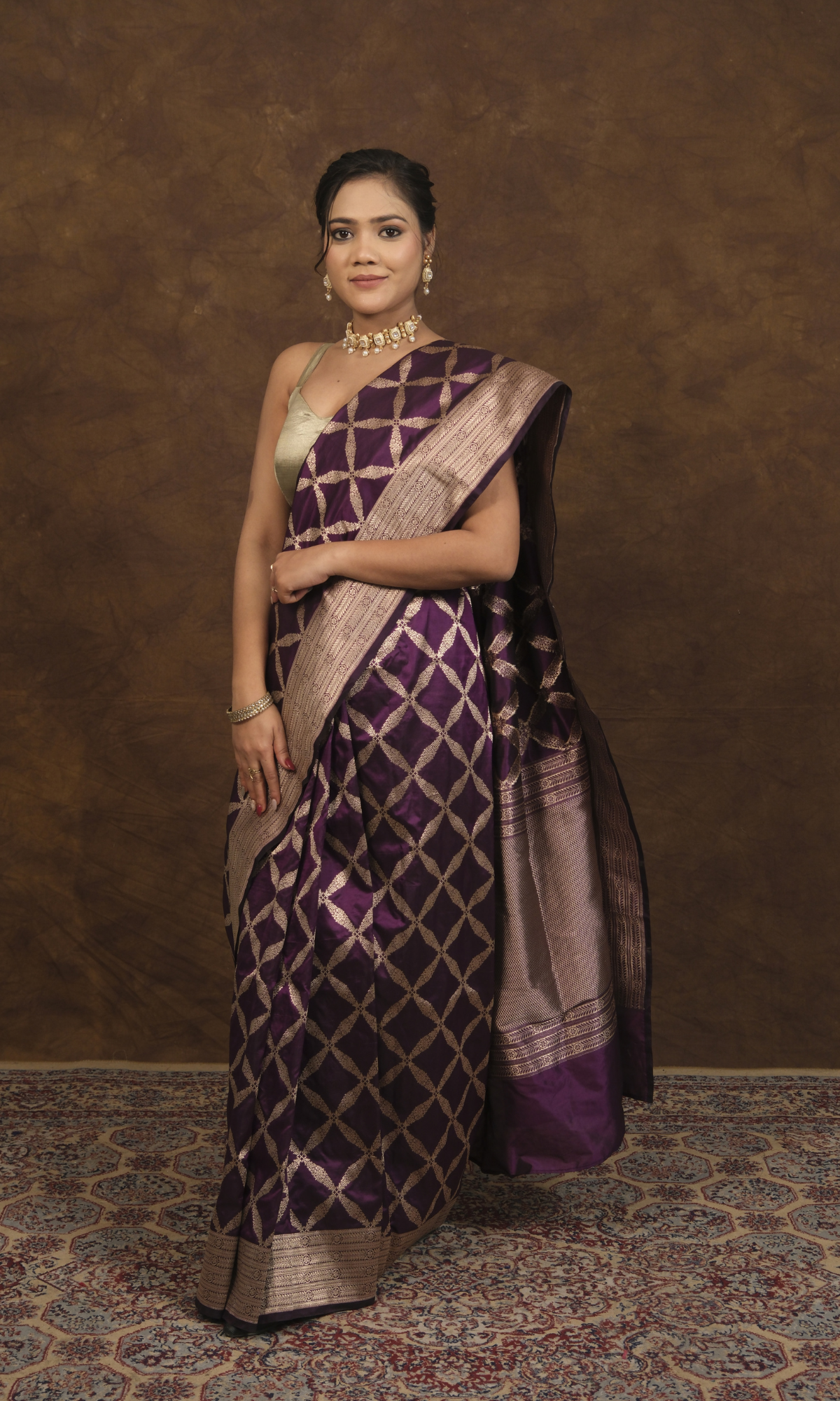 VIRASAT 021: Graceful Banarasi Malbari Silk Pattu Saree