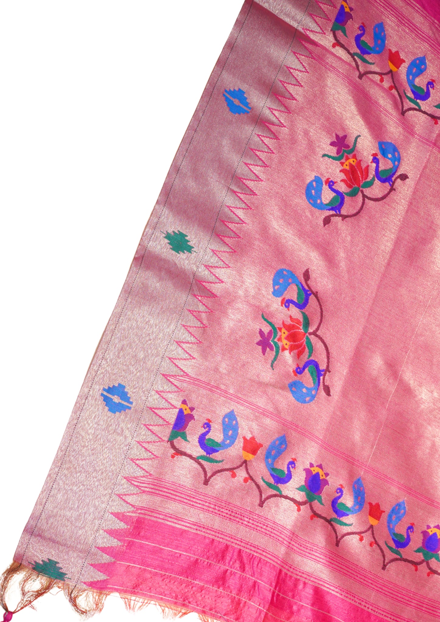 "UTSAV BANARAS 166" Banarasi Elegant Pink Peacock Paithani Saree