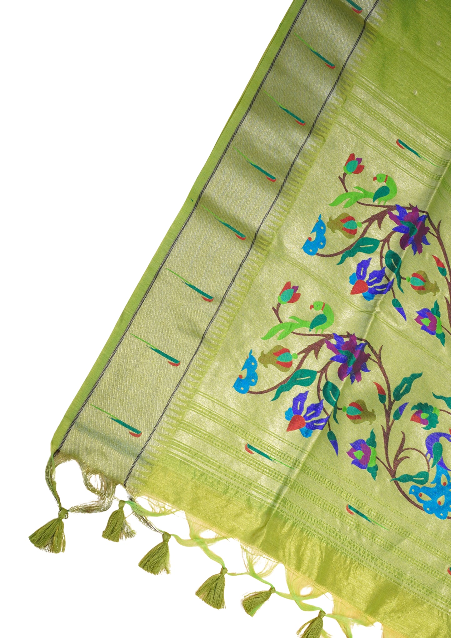 "UTSAV BANARAS 186" Banarasi Green Peacock Silk Saree