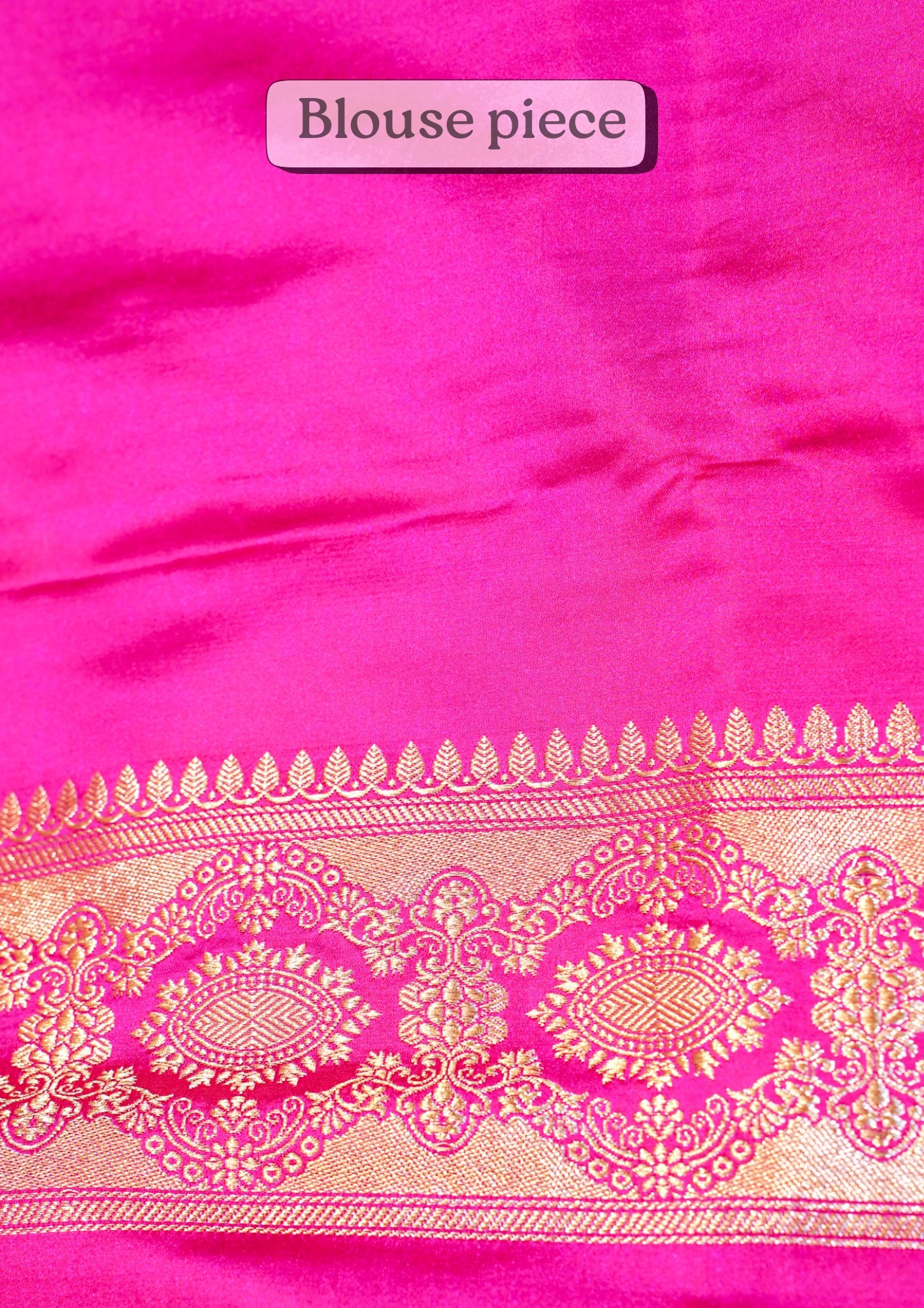 "Waah Banaras 100" Banarasi Chaarbagh Rangkaat Satan Silk Saree 100% Pure Vegan