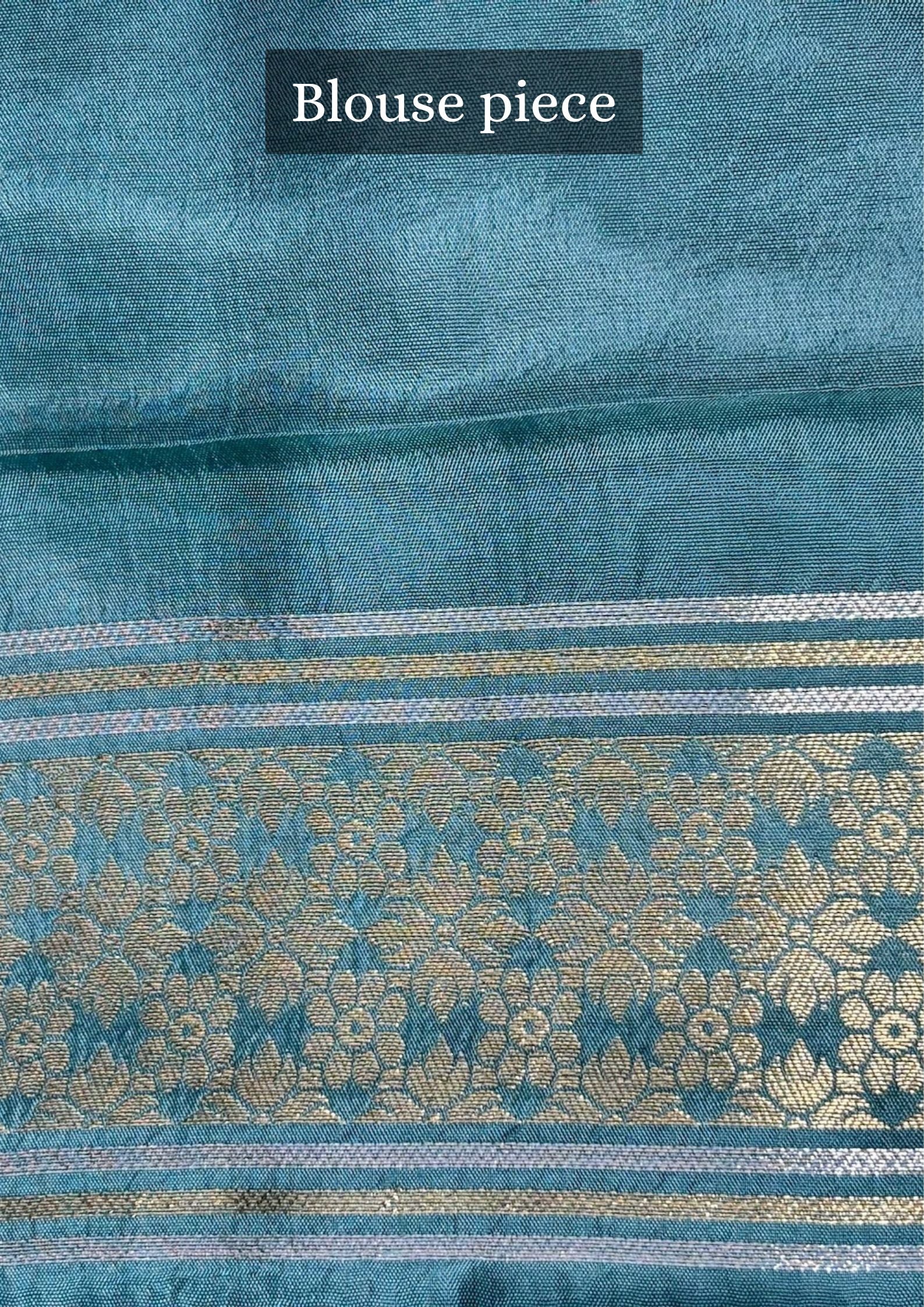 Waah Banaras 156: Graceful Myrtle Green Mashru Silk Saree with Sona Rupa Zari & Nandi Motif Border