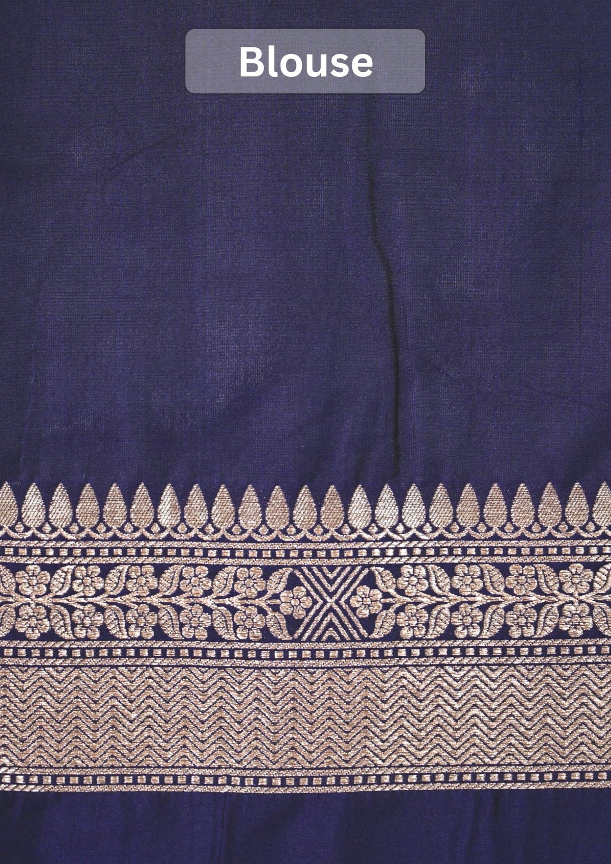VIRASAT 211A: Pure Handloom Silk Sona Rupa Meenakari Jaal Saree Ink Blue