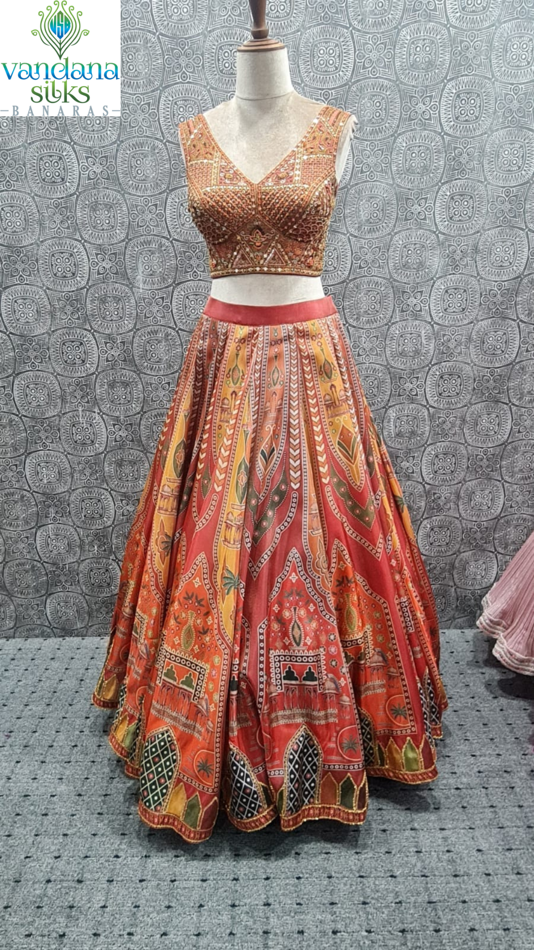 Shreehara Multicolor Banarasi Designer Dress