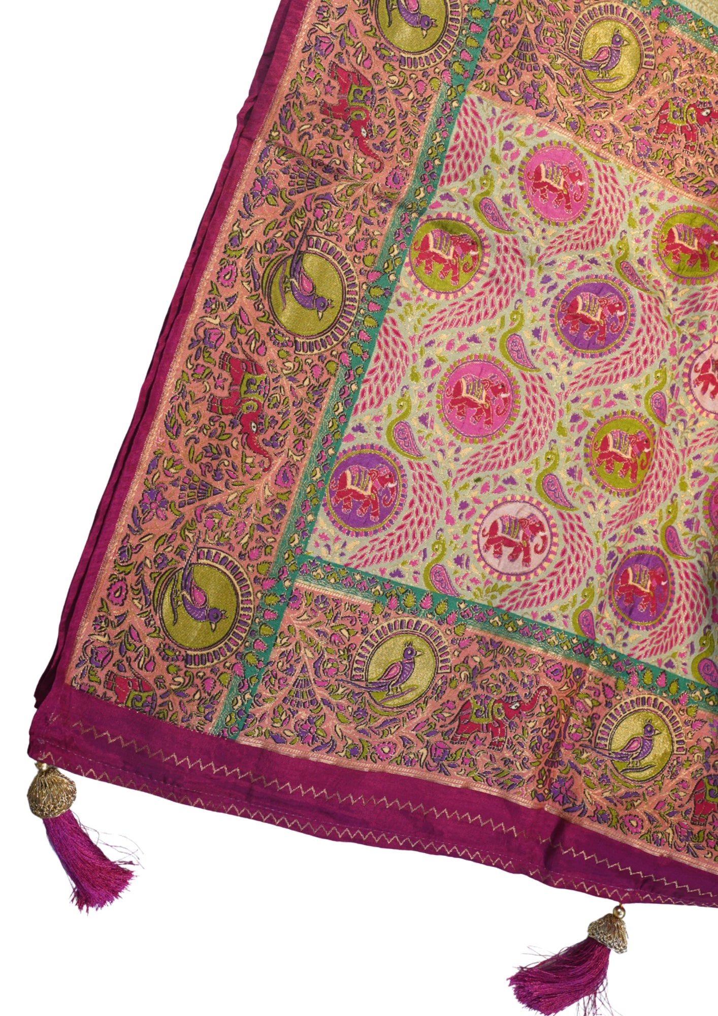 "Waah Banaras 089" Banarasi Meenakari Moonga Silk Saree