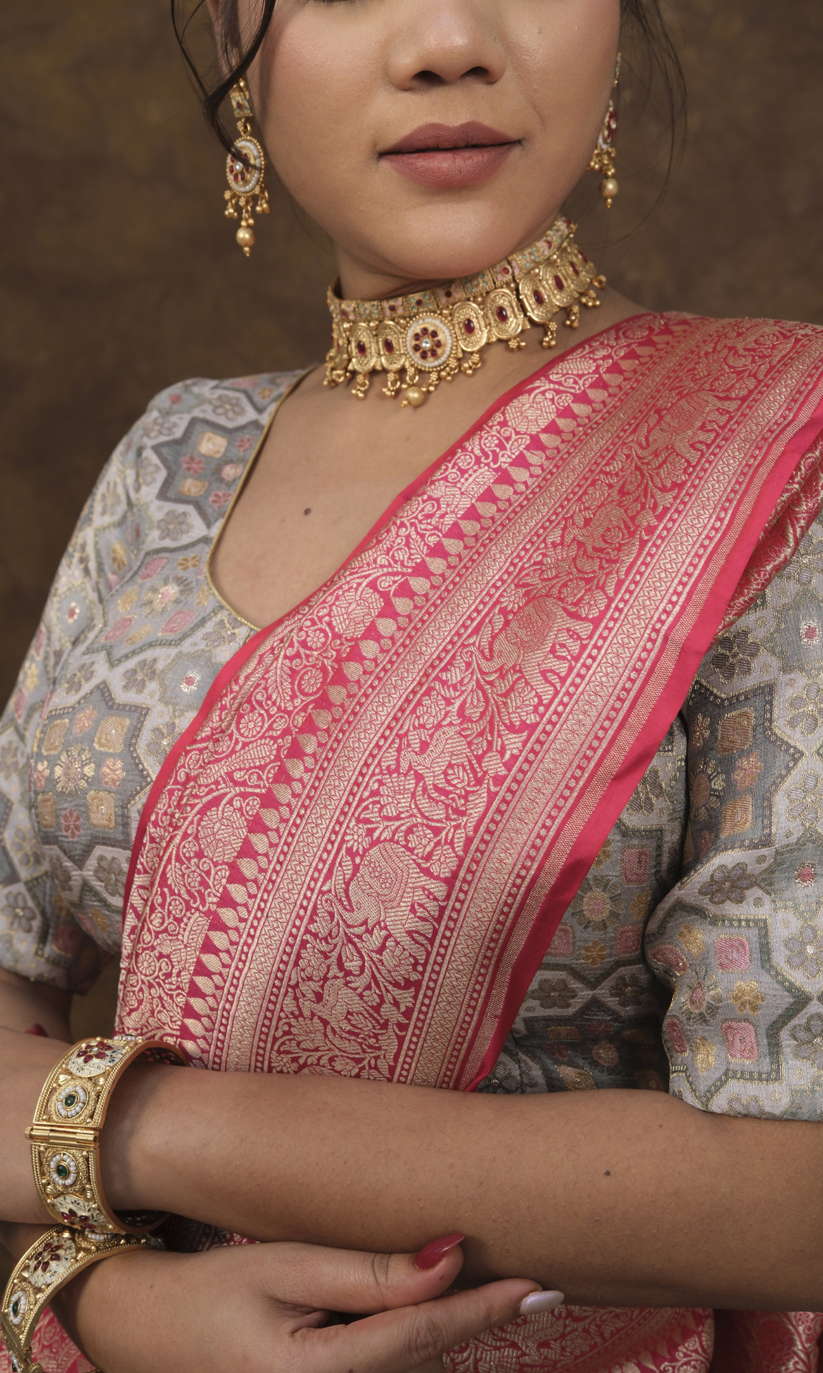 "VIRASAT 165" A Banarasi Brocade Masterpiece Saree - Where Nature Comes Alive