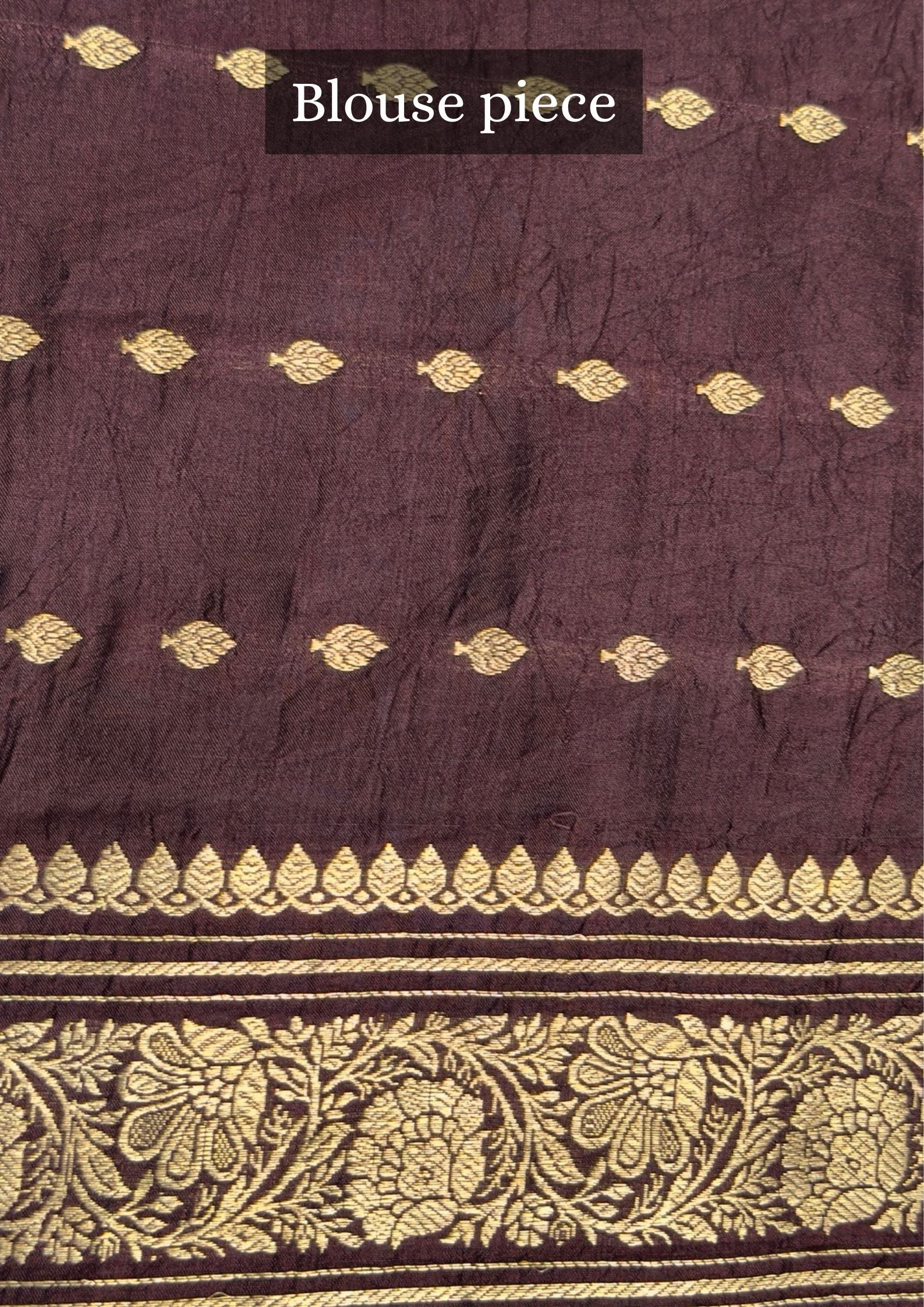 VIRASAT 371: Chocolate Brown Pure Mashru Silk Saree with Zari Work