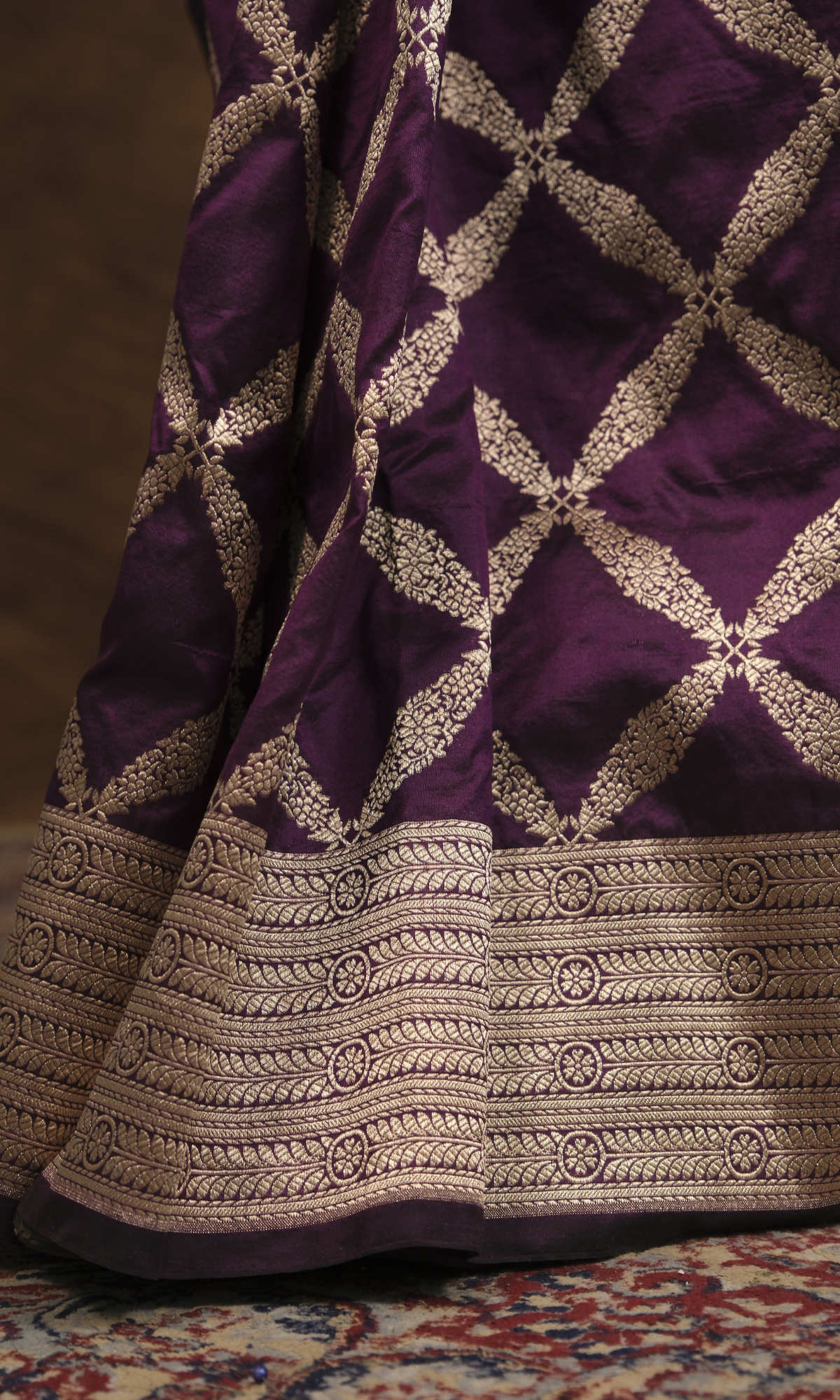 VIRASAT 021: Graceful Banarasi Malbari Silk Pattu Saree