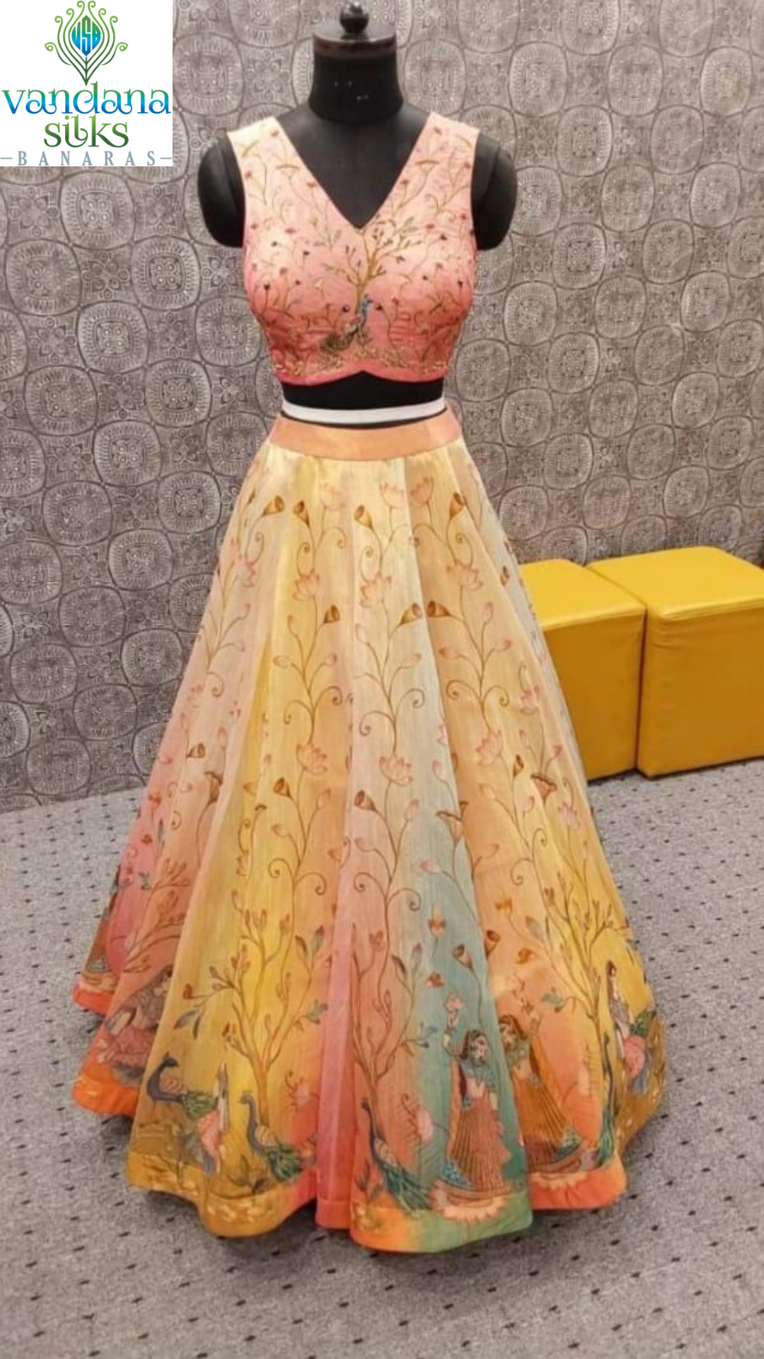 Multicolor Banarasi Designer Dress