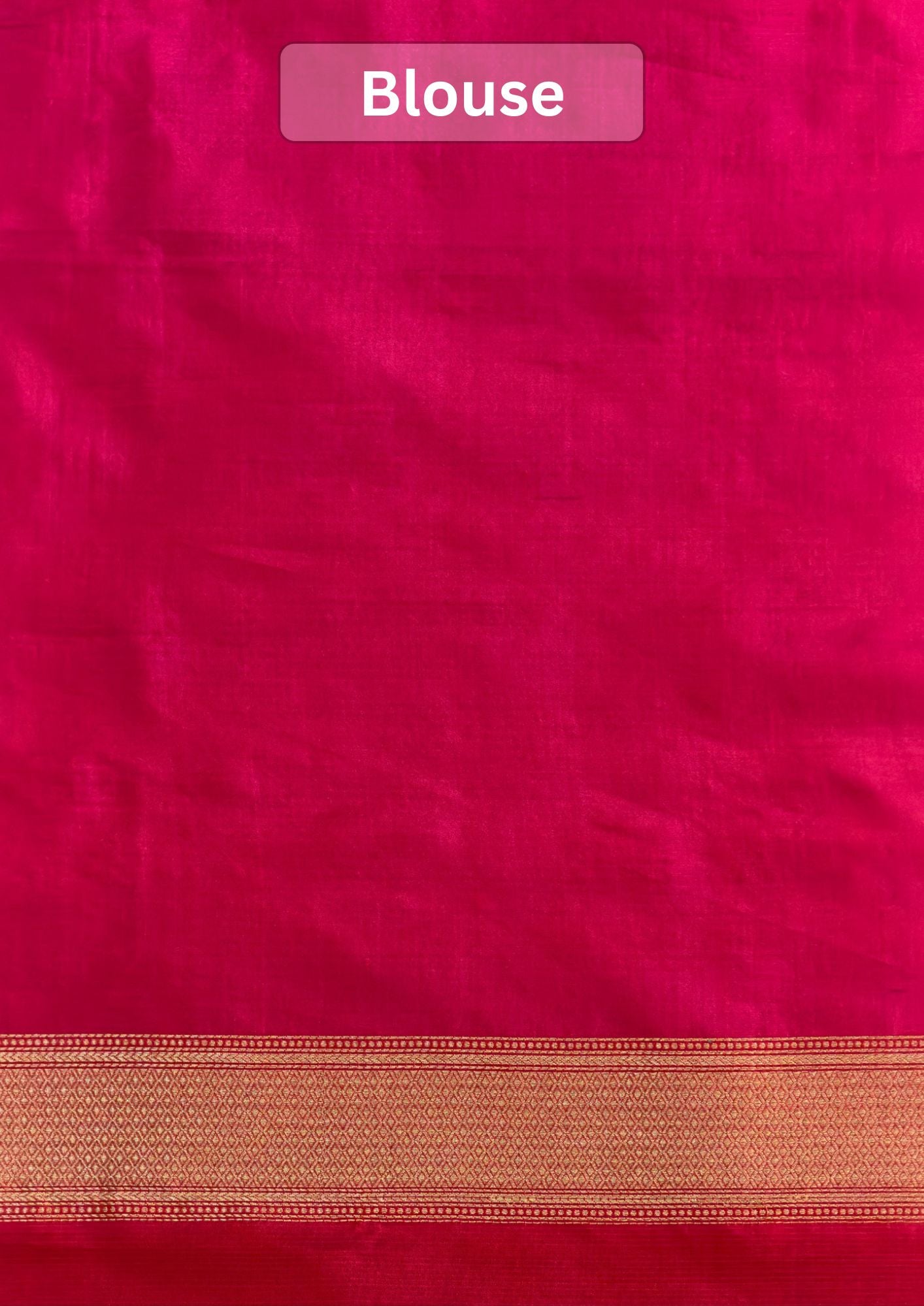 VIRASAT 431: Gajari Pink Pure Handloom Katan Silk Saree with Kadwa Zari Allover Buta & Grand Banarasi Border