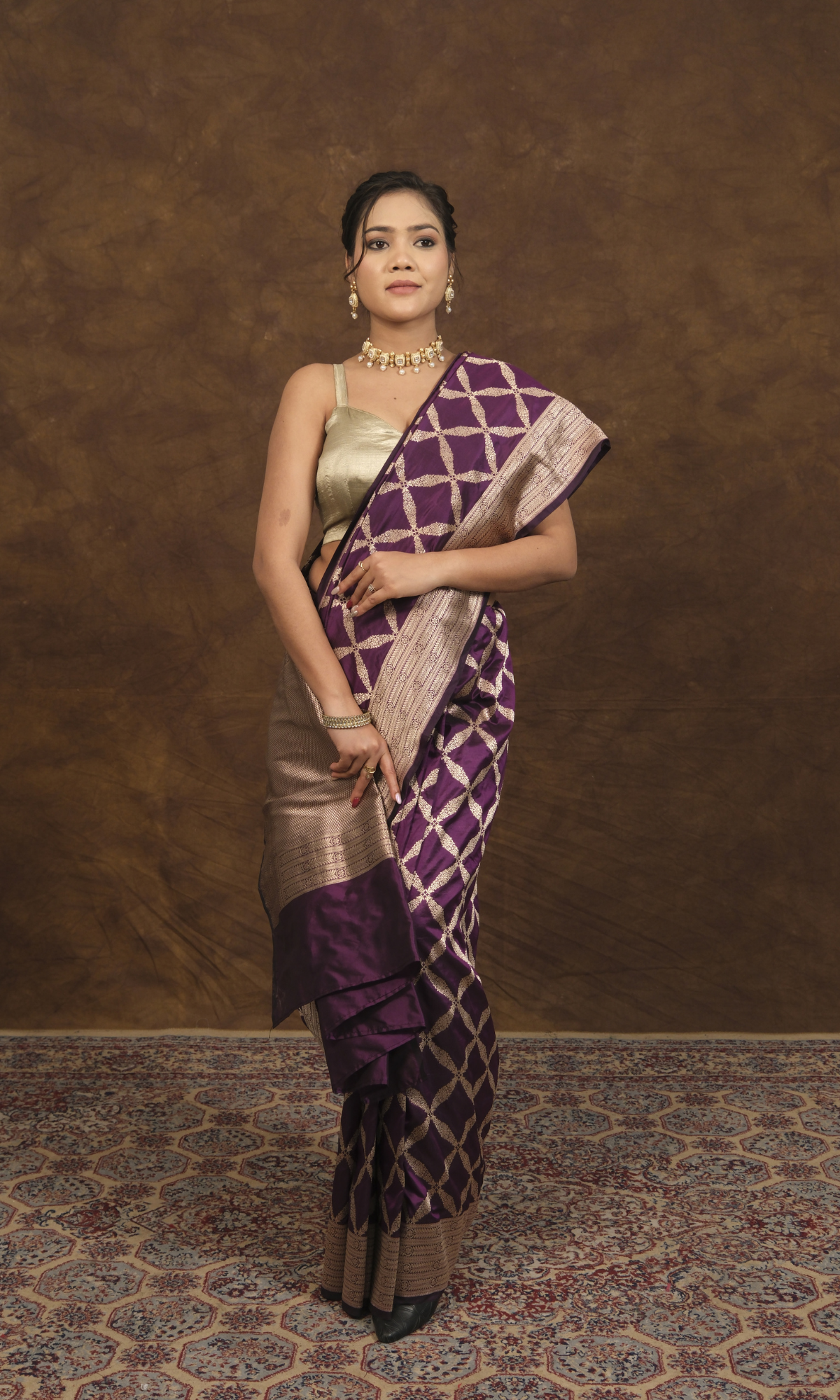 VIRASAT 021: Graceful Banarasi Malbari Silk Pattu Saree