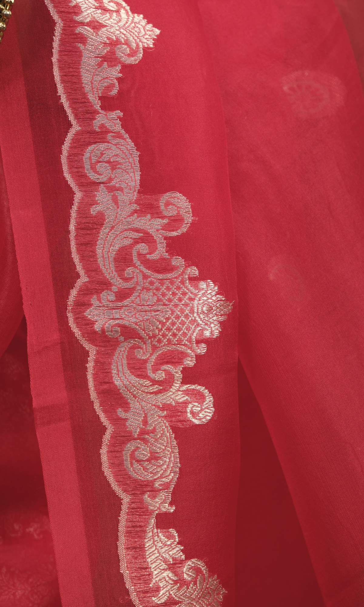 VIRASAT 018 : Luxurious Silk & Organza Saree with Signature Chand Buta & Brocade Blouse
