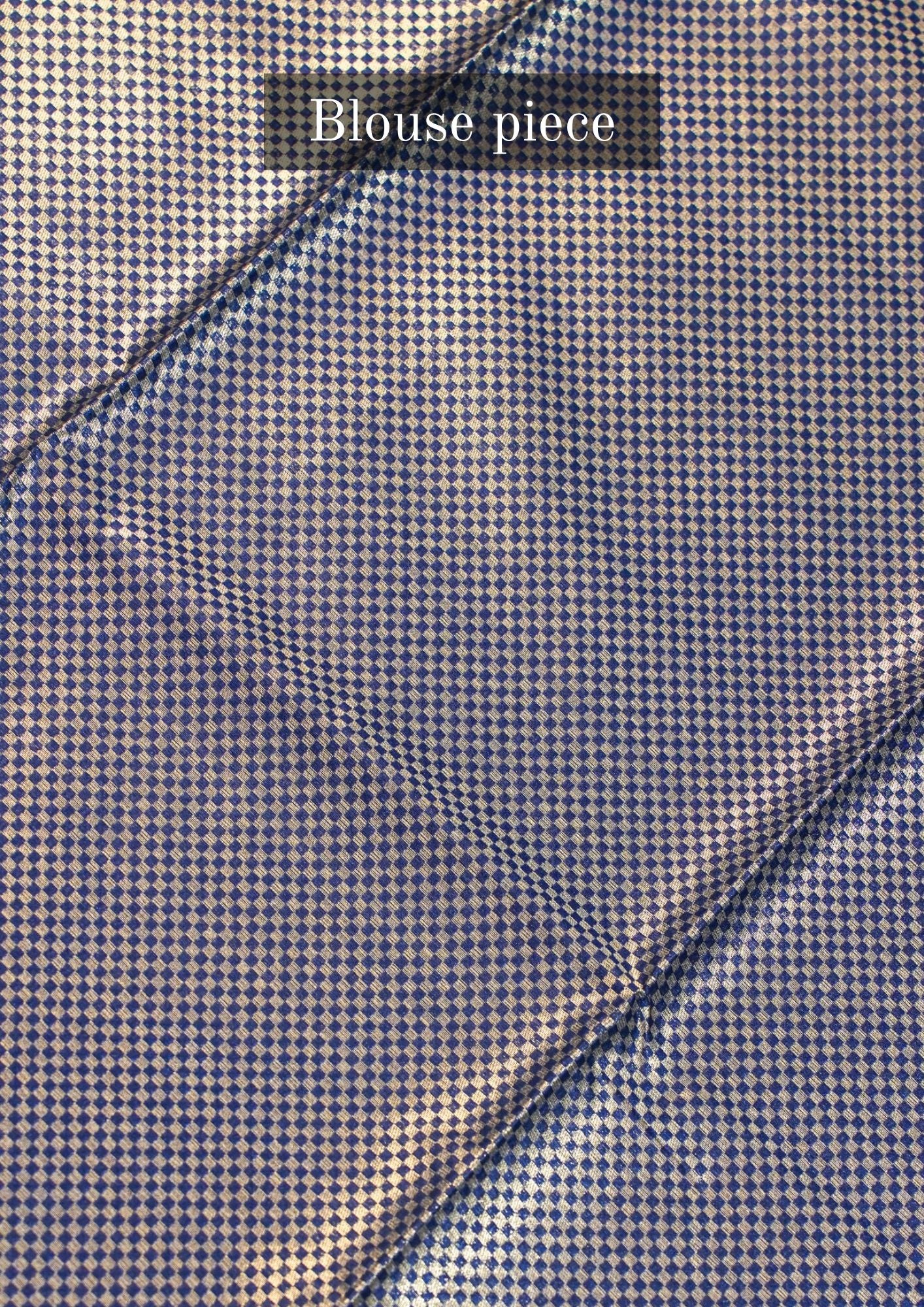 "UTSAV BANARAS 107" Banarasi Royal Blue Raw Silk With Nandi Border Saree
