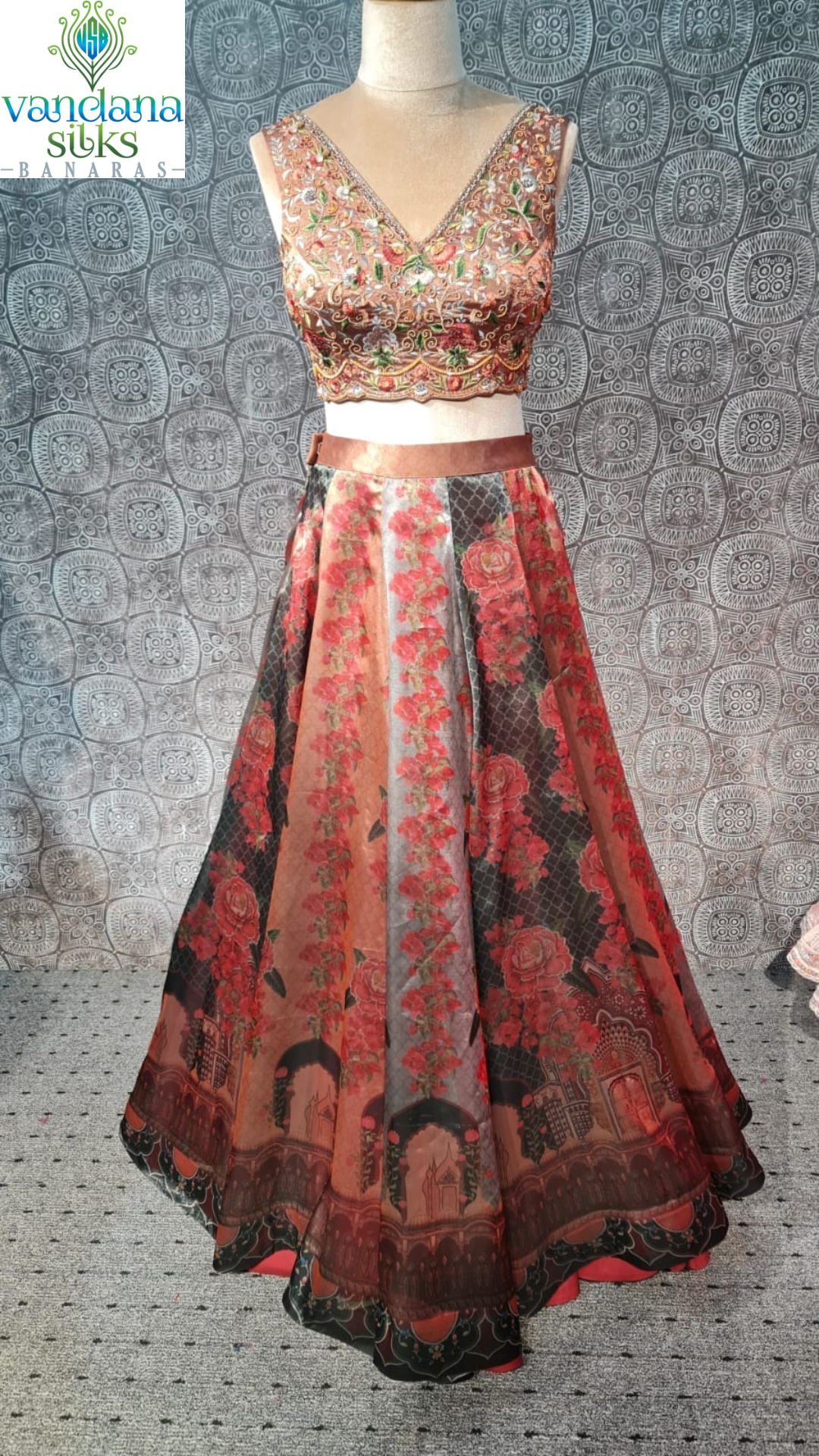 Tarini Multicolor Banarasi Designer Dress