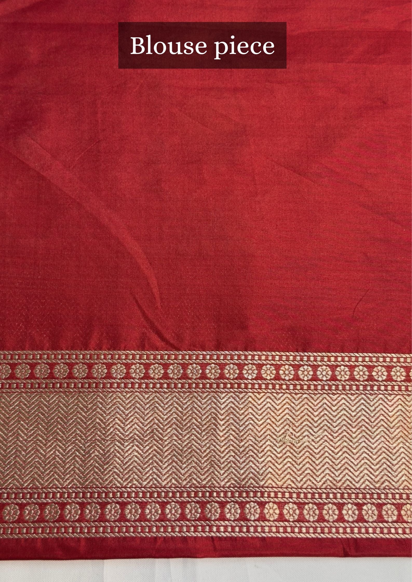 VIRASAT 405: Blood Red Pure Handloom Katan Silk Saree with All Over Zari & Meenakari Border-Pallu (Silk Mark Certified)