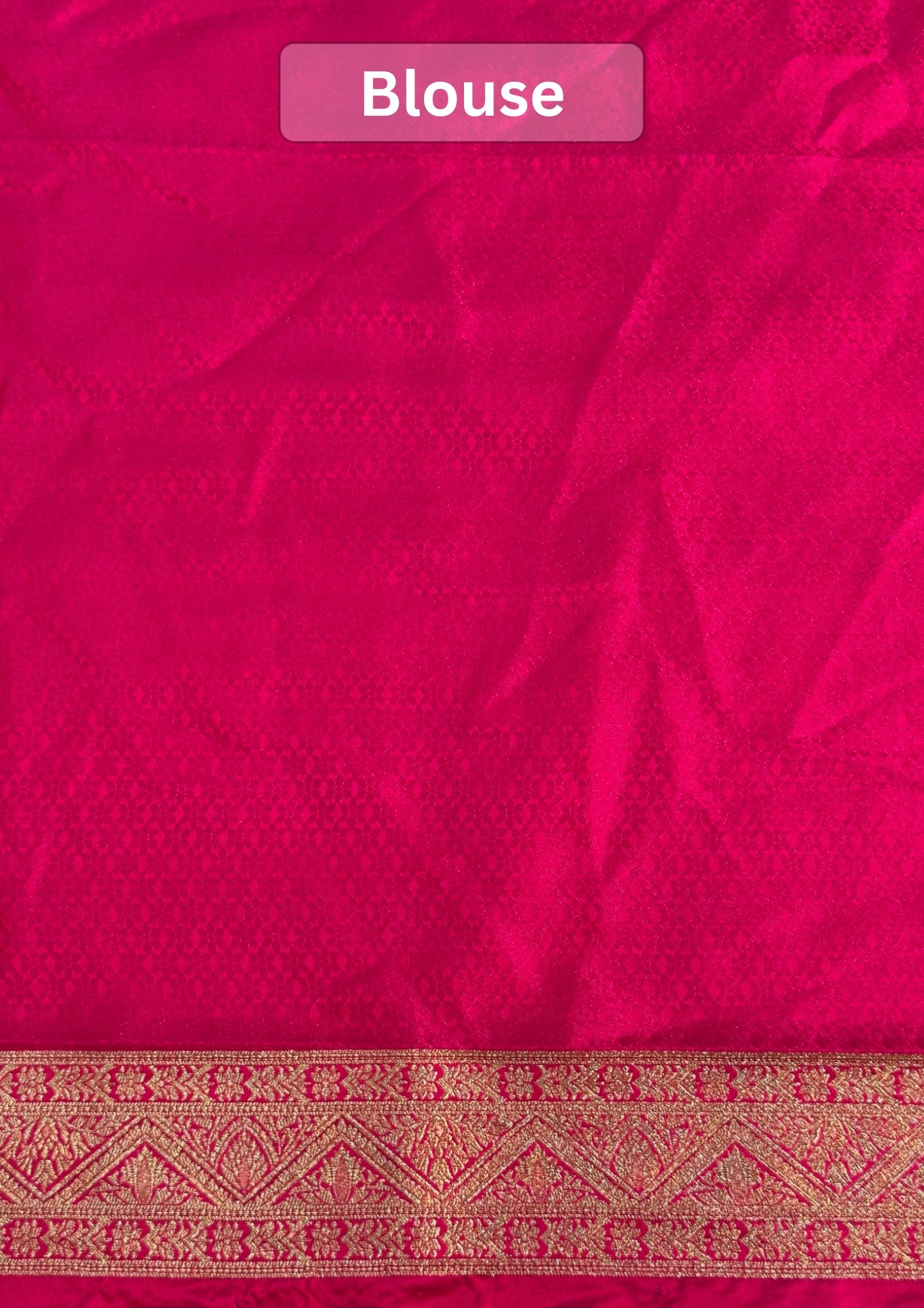 UTSAV BANARAS 422: Dulhan Rani Pink Satin Mashru Valkalam Saree with Meenakari Floral Border & Matching Dupatta