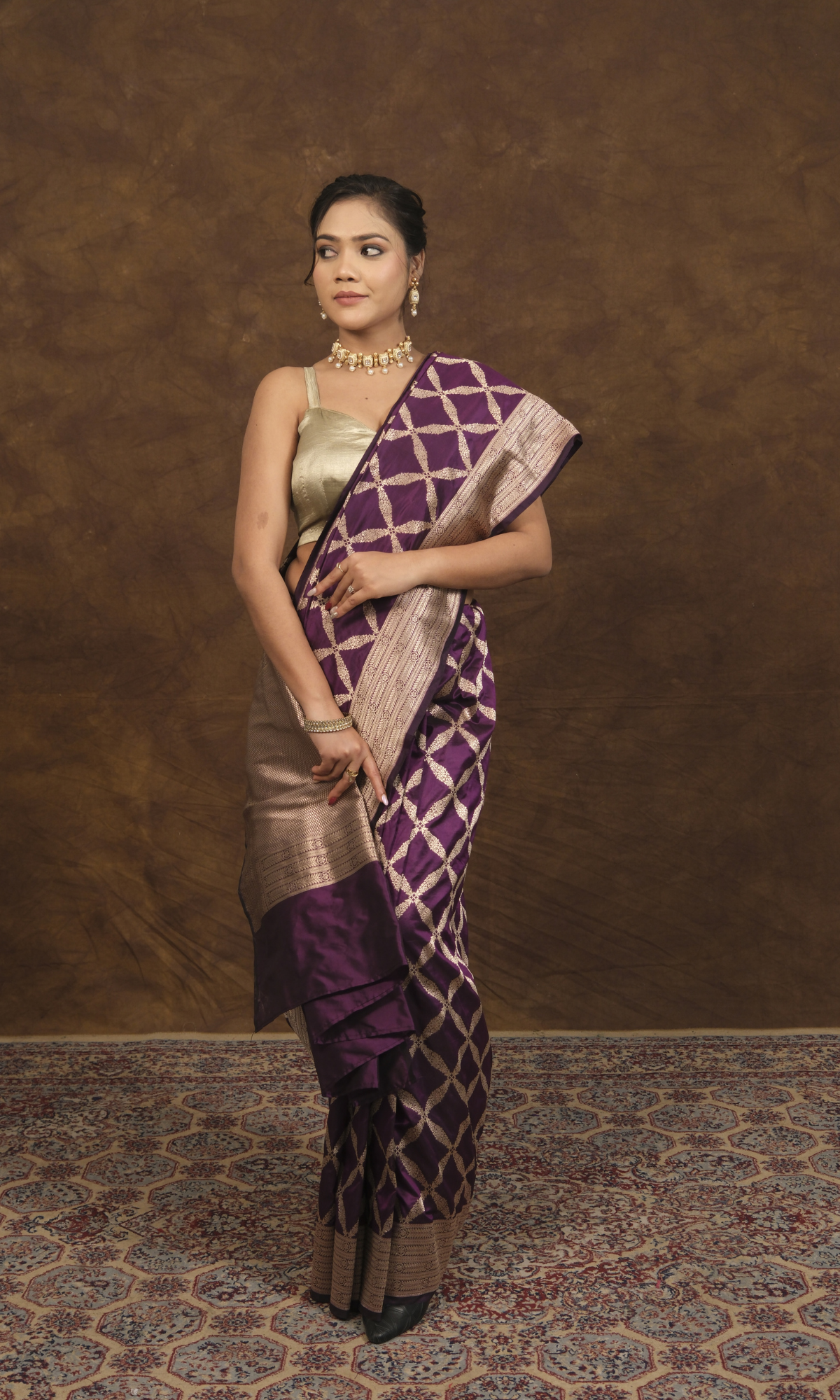 VIRASAT 021: Graceful Banarasi Malbari Silk Pattu Saree