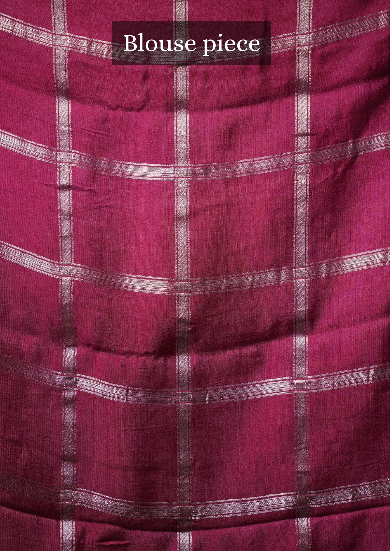 UTSAV BANARAS 371: Classic Maroon Soft Silk Gharchola Check Saree with Silver Zari Work