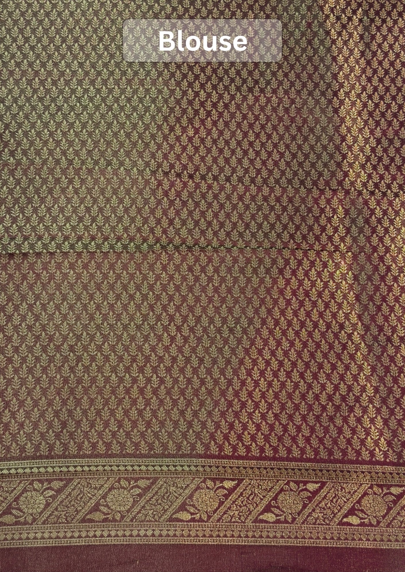 UTSAV BANARAS 443: Rich Brown Soft Tissue Silk Saree with Zari Floral & Peacock Border