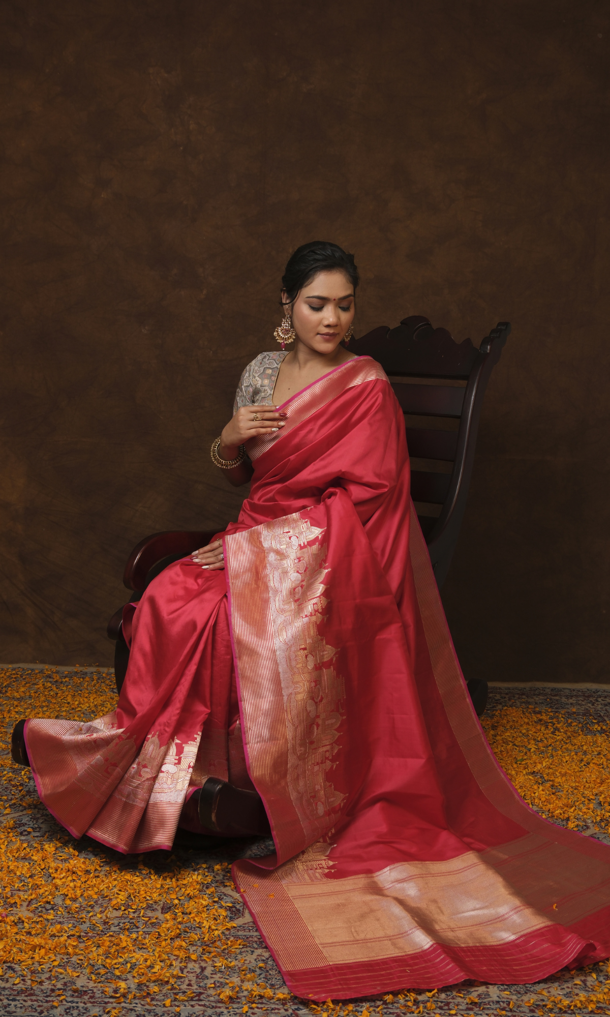 VIRASAT 019 Banarasi Ghat Silk Saree Inspired by the Essence of Kashi