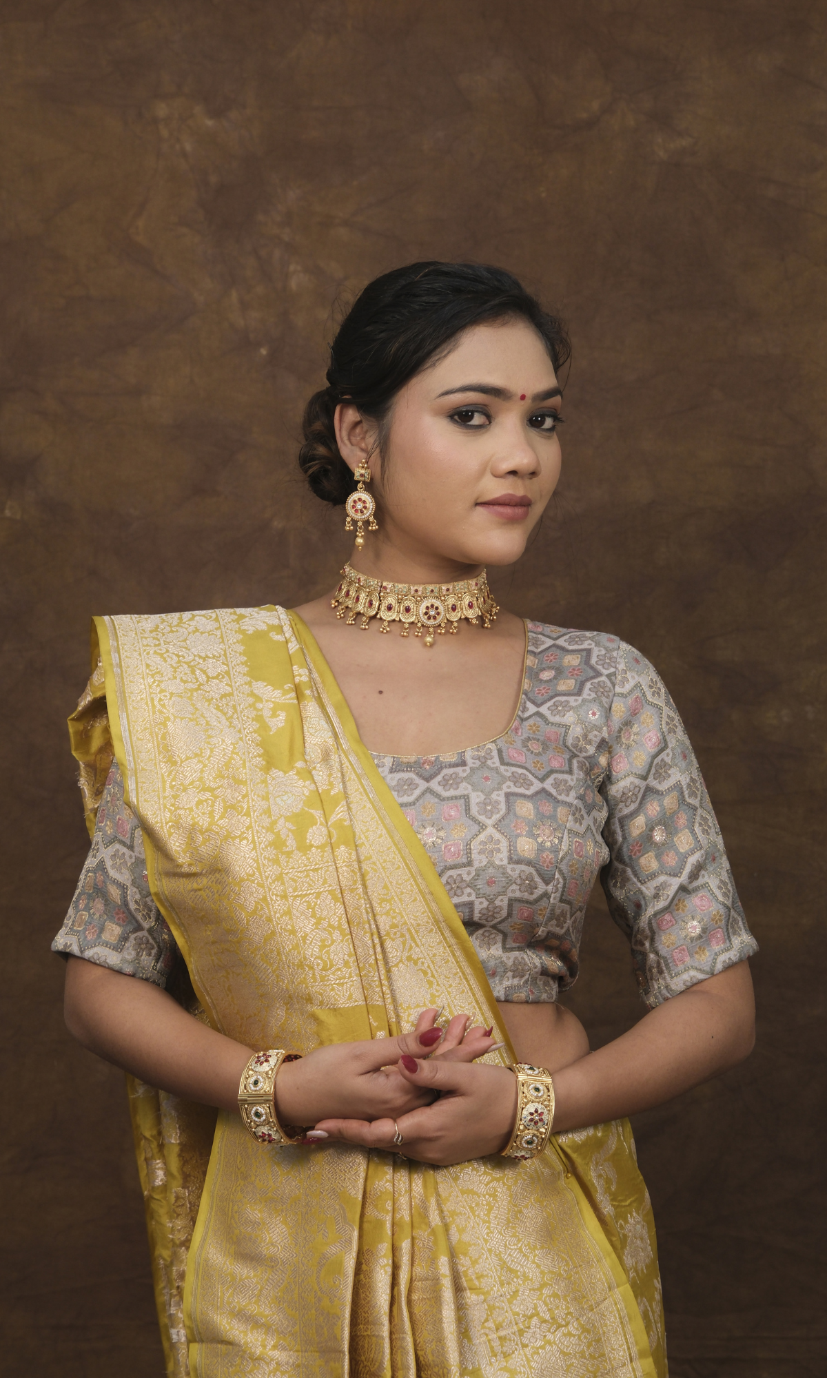 "VIRASAT 164" Banarasi Jangla Jaal Saree: Woven with Pure Gold Rupa Zari and A-Grade Silk