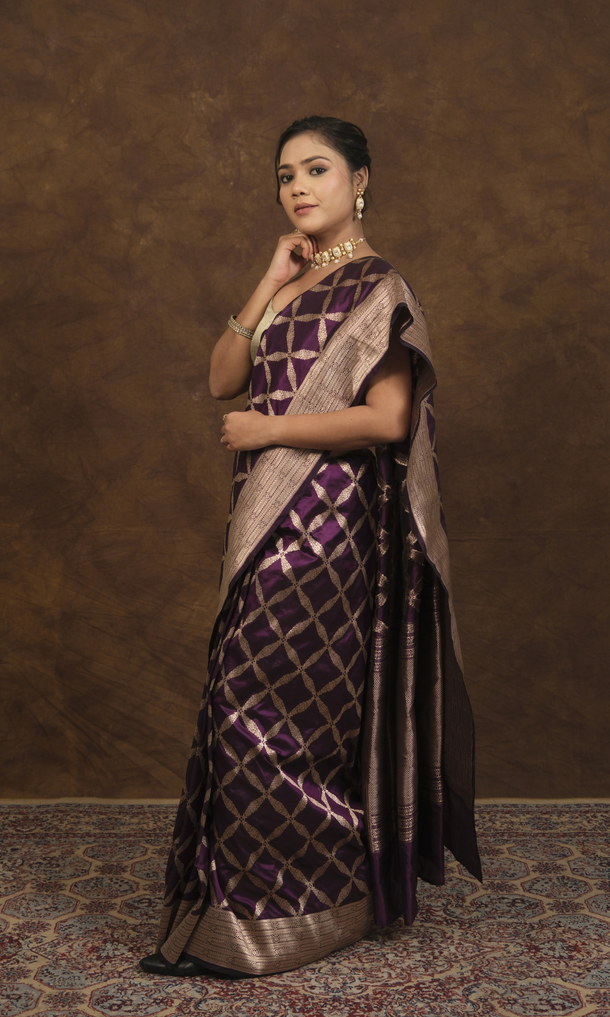 VIRASAT 021: Graceful Banarasi Malbari Silk Pattu Saree