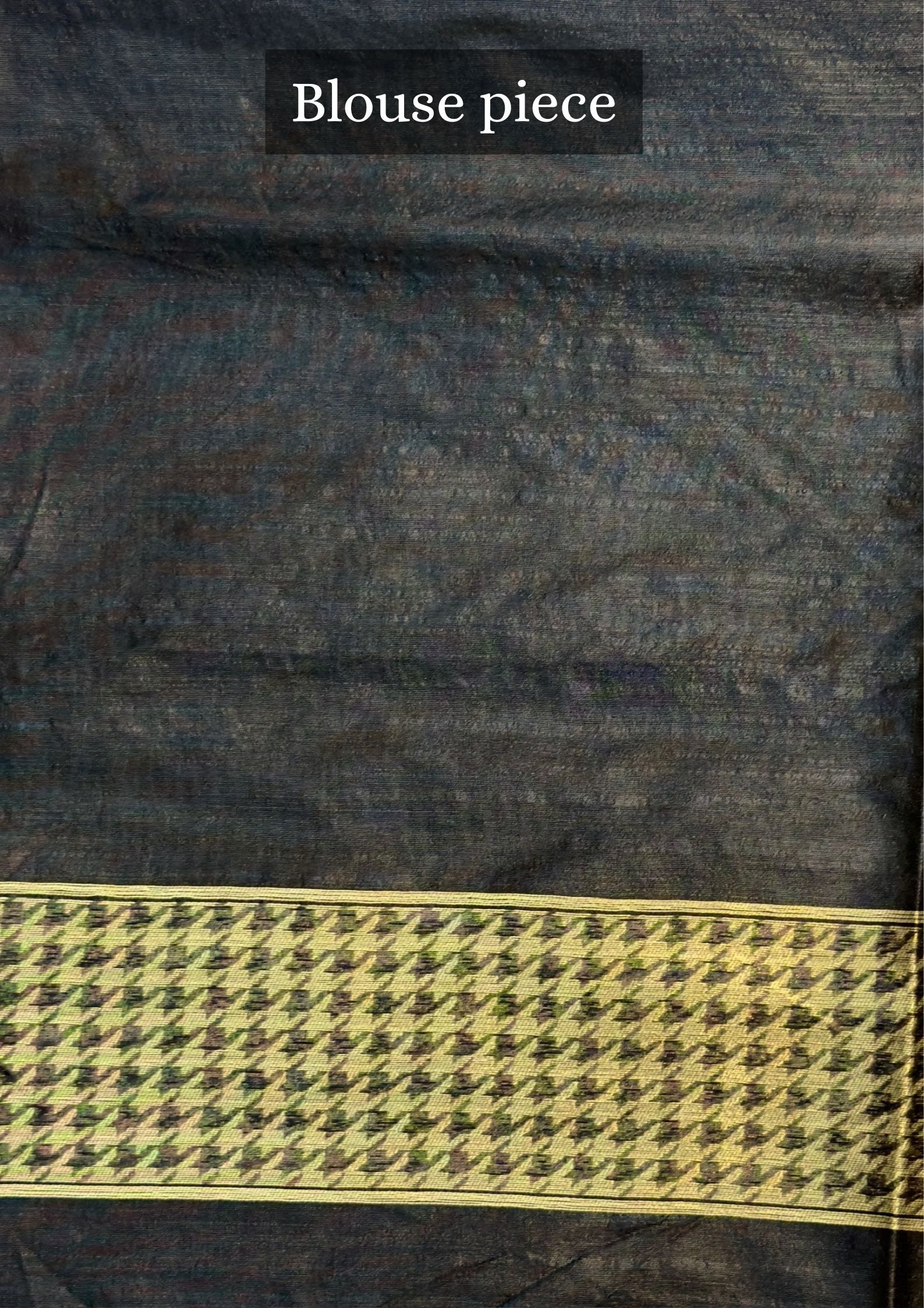UTSAV BANARAS 402: Black Gold Raw Silk Saree with Abstract Designer Weave