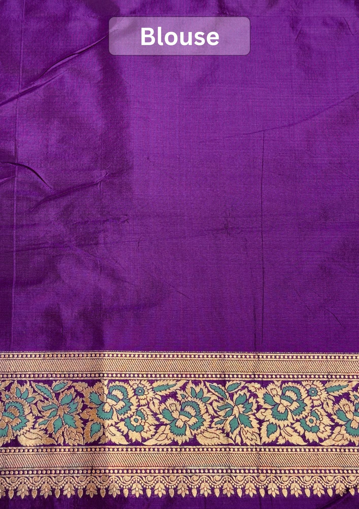 VIRASAT 419: Royal Purple Pure Handloom Floral Jaal Meenakari Saree | Silk Mark Certified