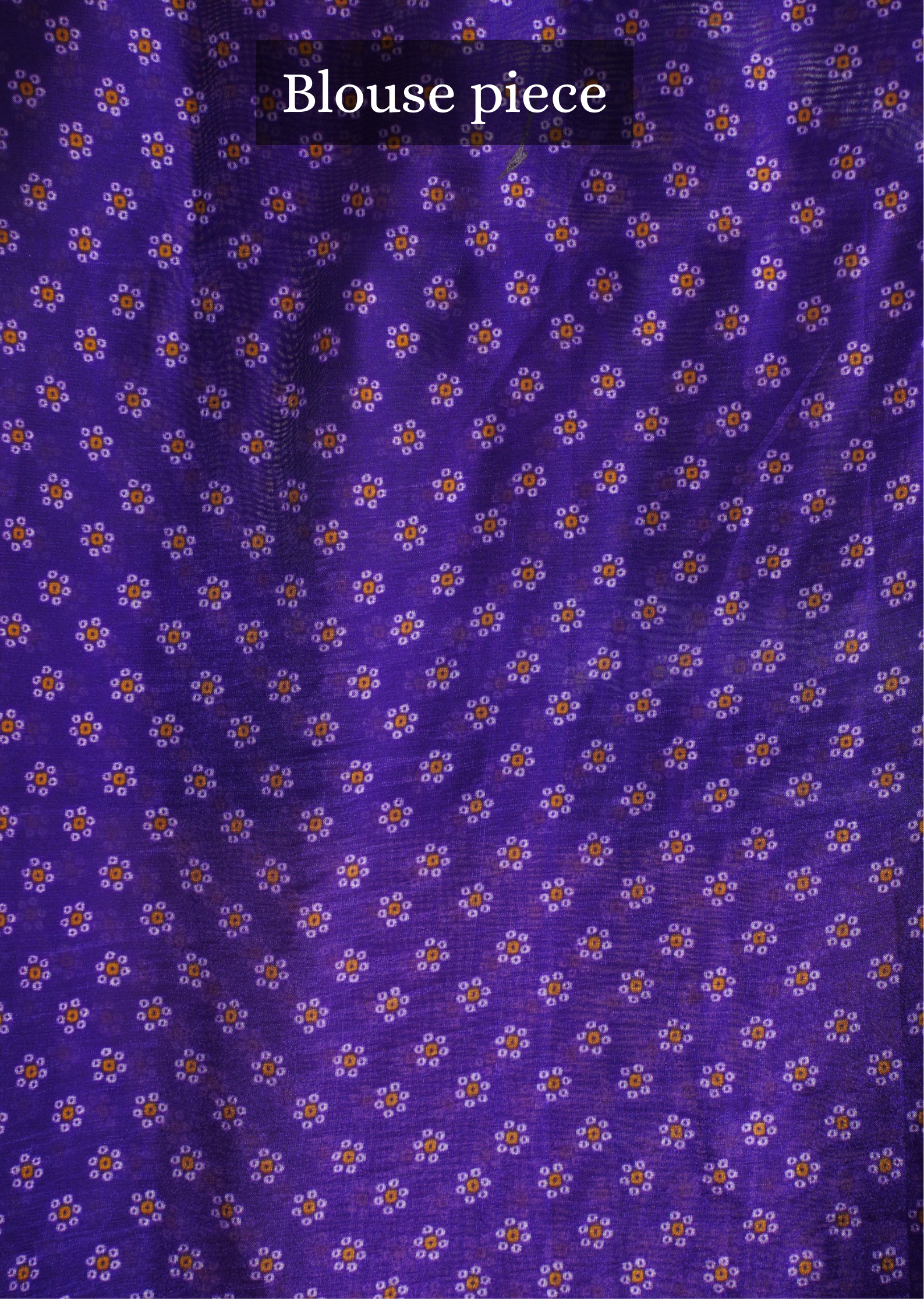 Waah Banaras 064 Violet Malai Silk Saree with Floral & leaf Print & Zari Border