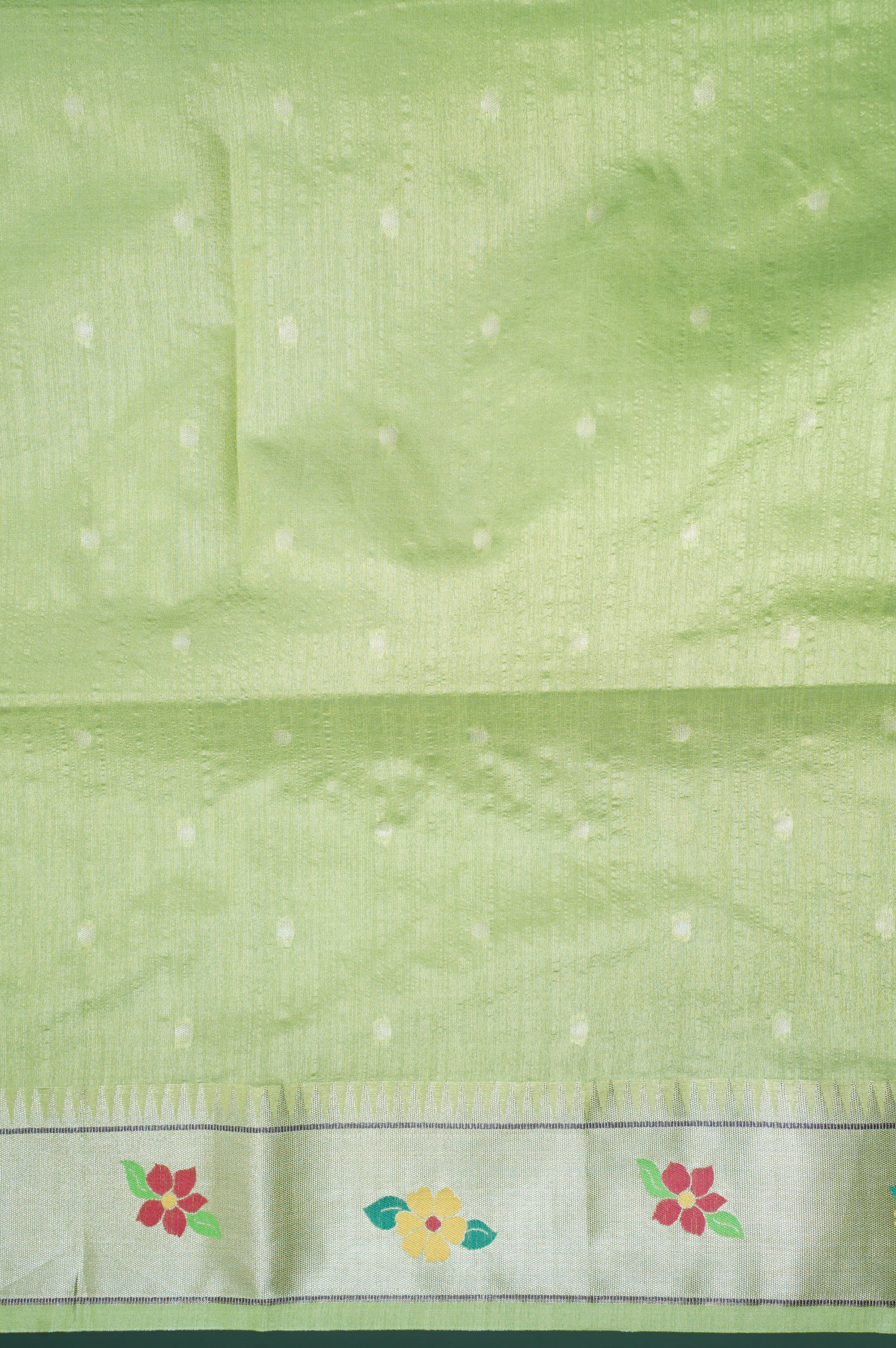 "UTSAV BANARAS 209" Light Green Banarasi Paithani Silk Saree With Peacock Motif