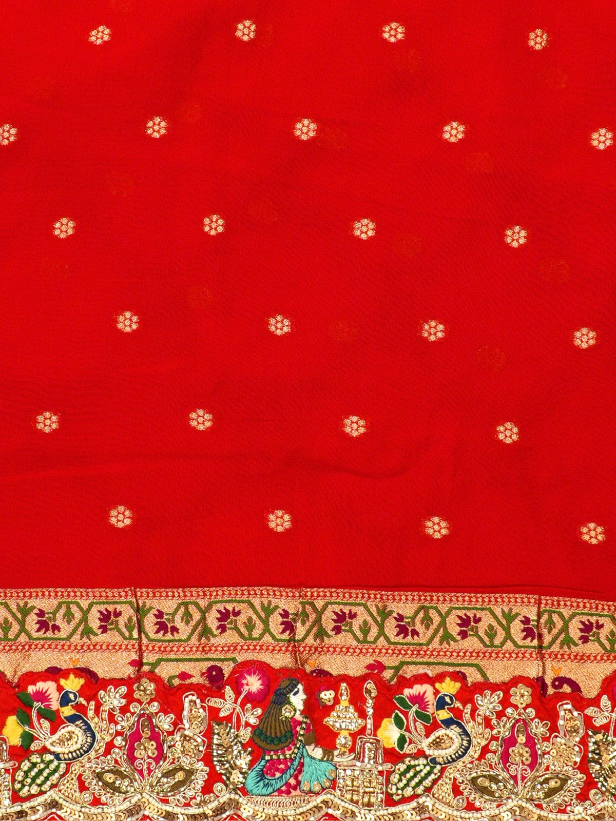 Karwa Chauth Special – Chatak Red Gajji Silk Saree