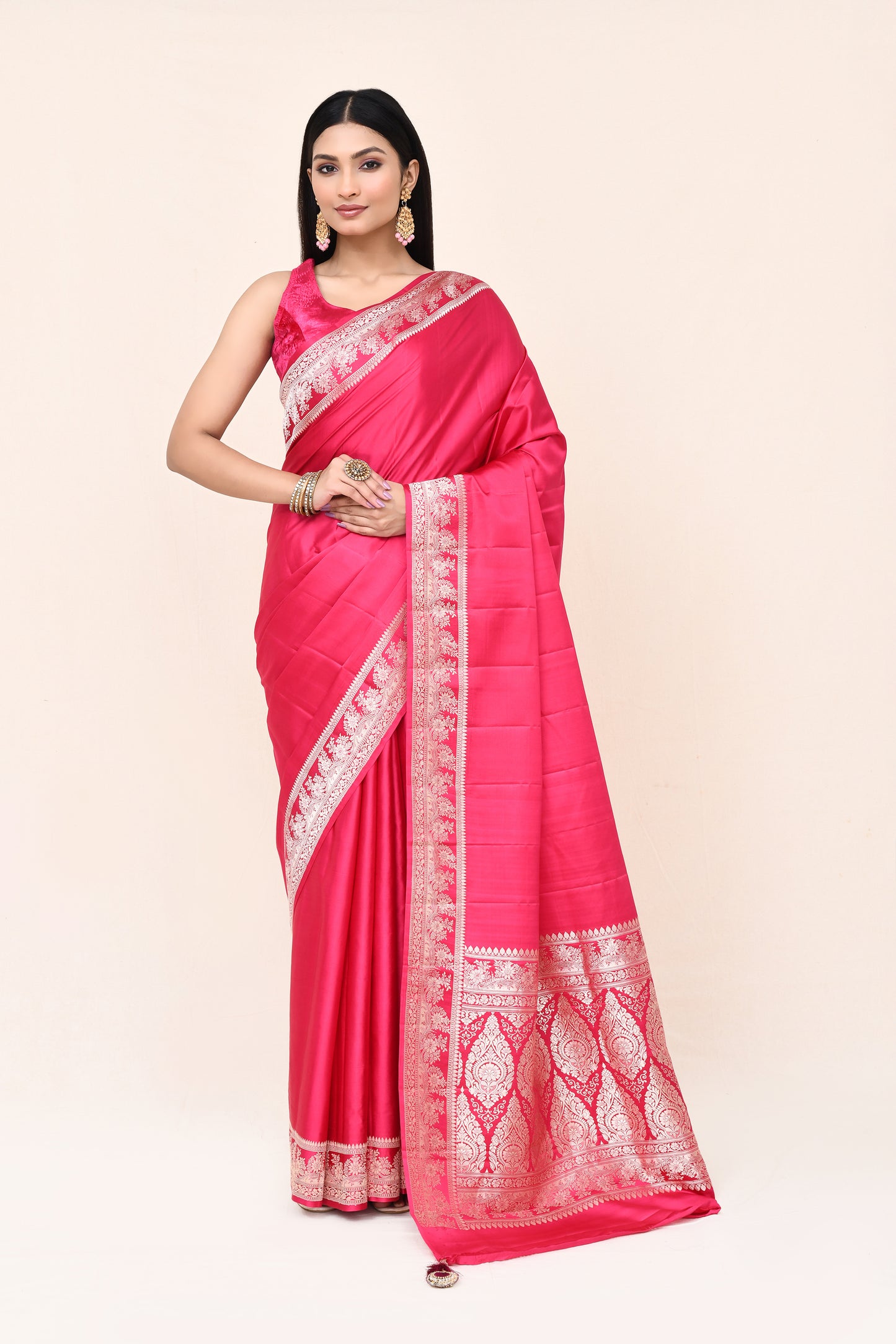 "VIRASAT 173" Pure Mashru Handloom Banarasi Saree