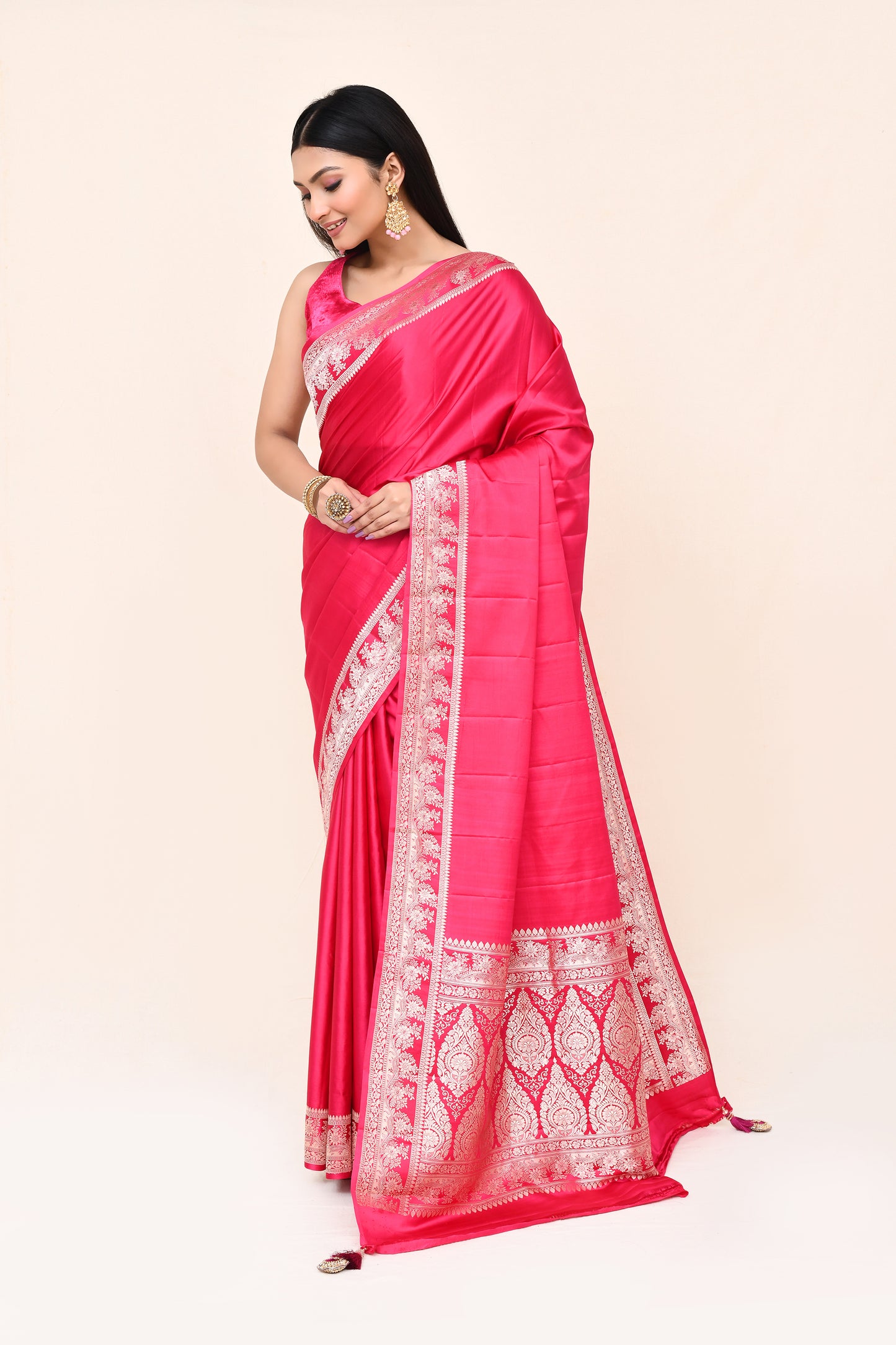 "VIRASAT 173" Pure Mashru Handloom Banarasi Saree