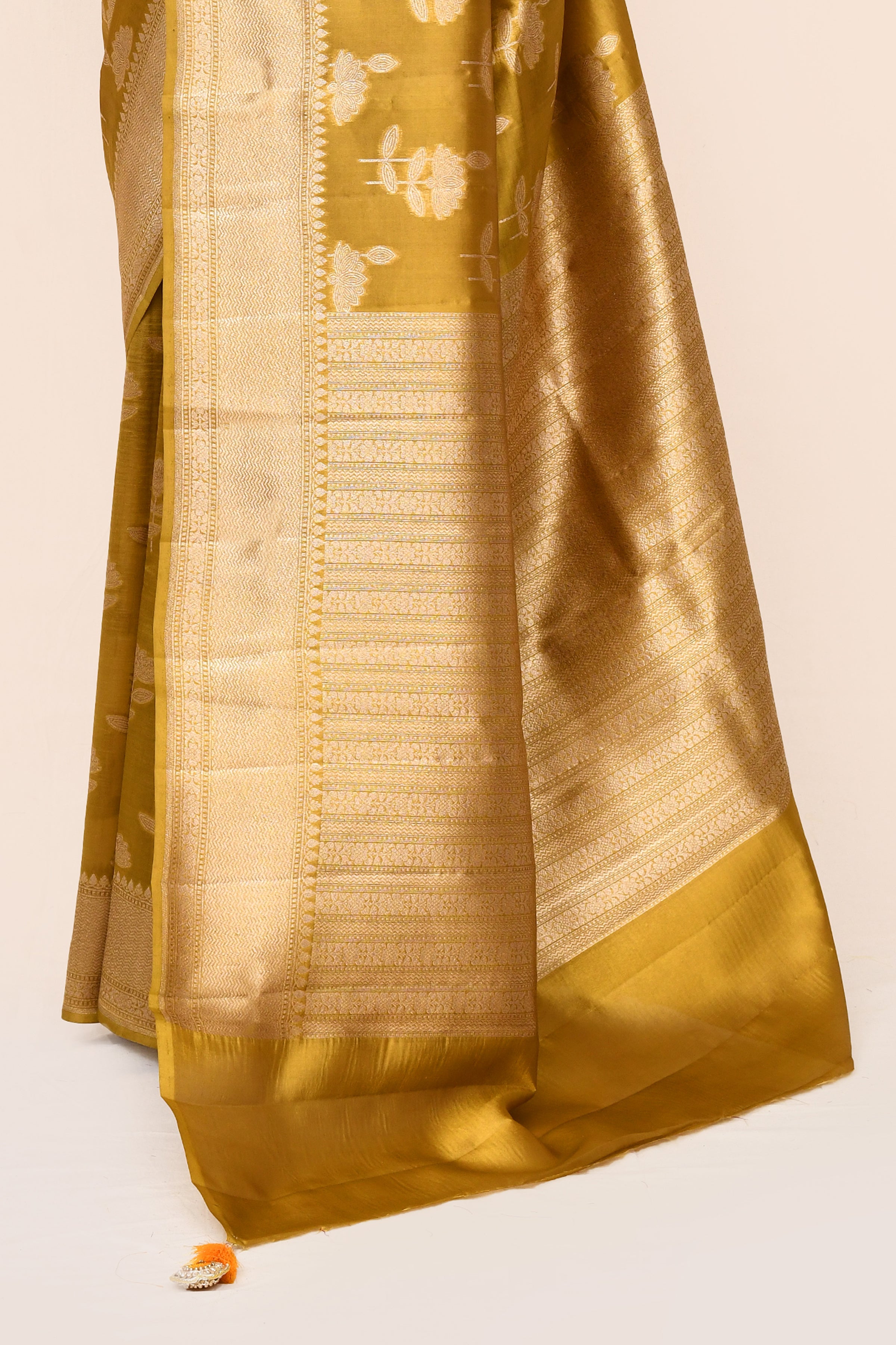 "SILK BANARAS 060" Pure Handloom Banarasi Dupion Silk Saree