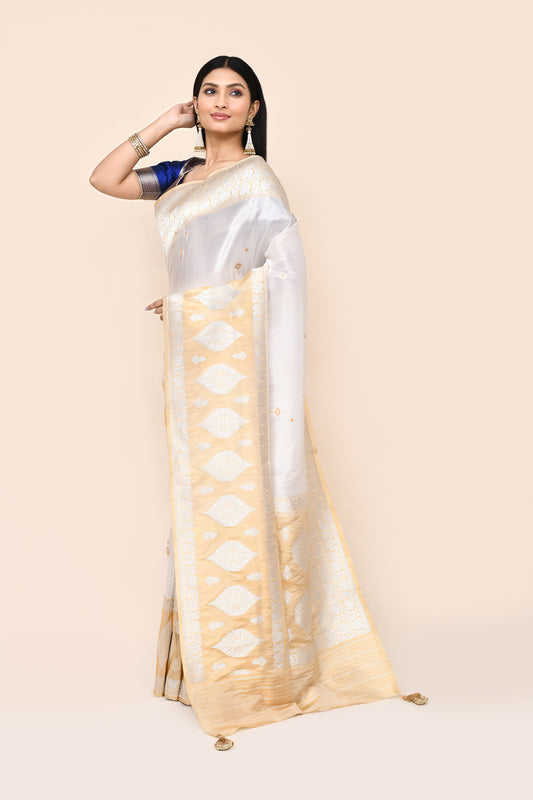 "VIRASAT 181" Pure Banarasi Tissue Silk Saree With Kadwa Weaving