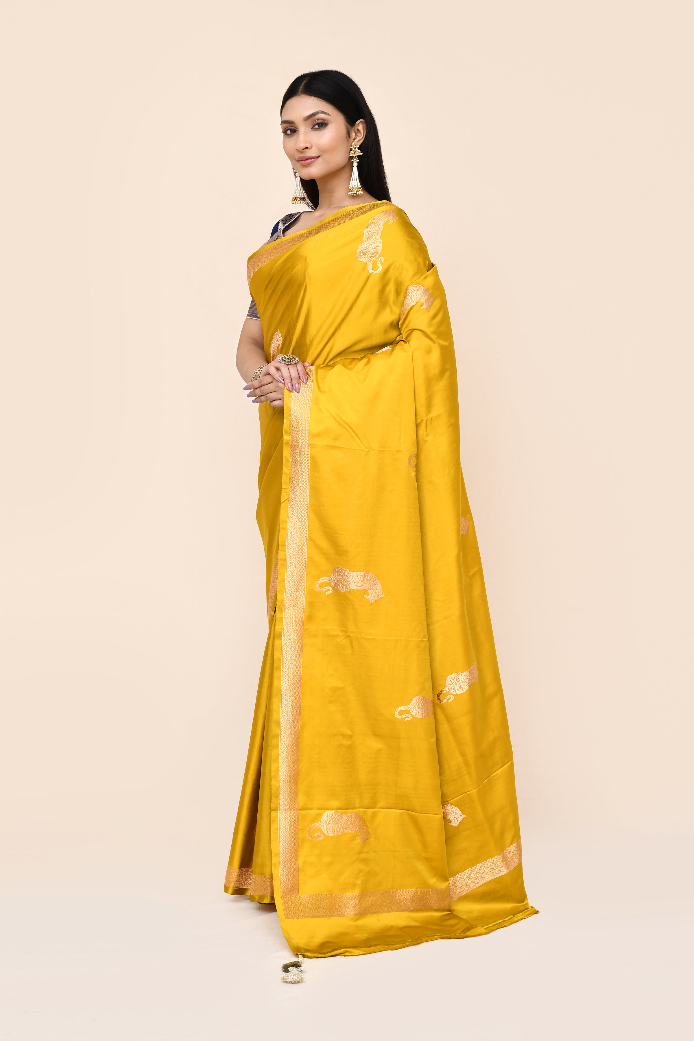 "VIRASAT 189" Handloom Pure Katan Silk Saree