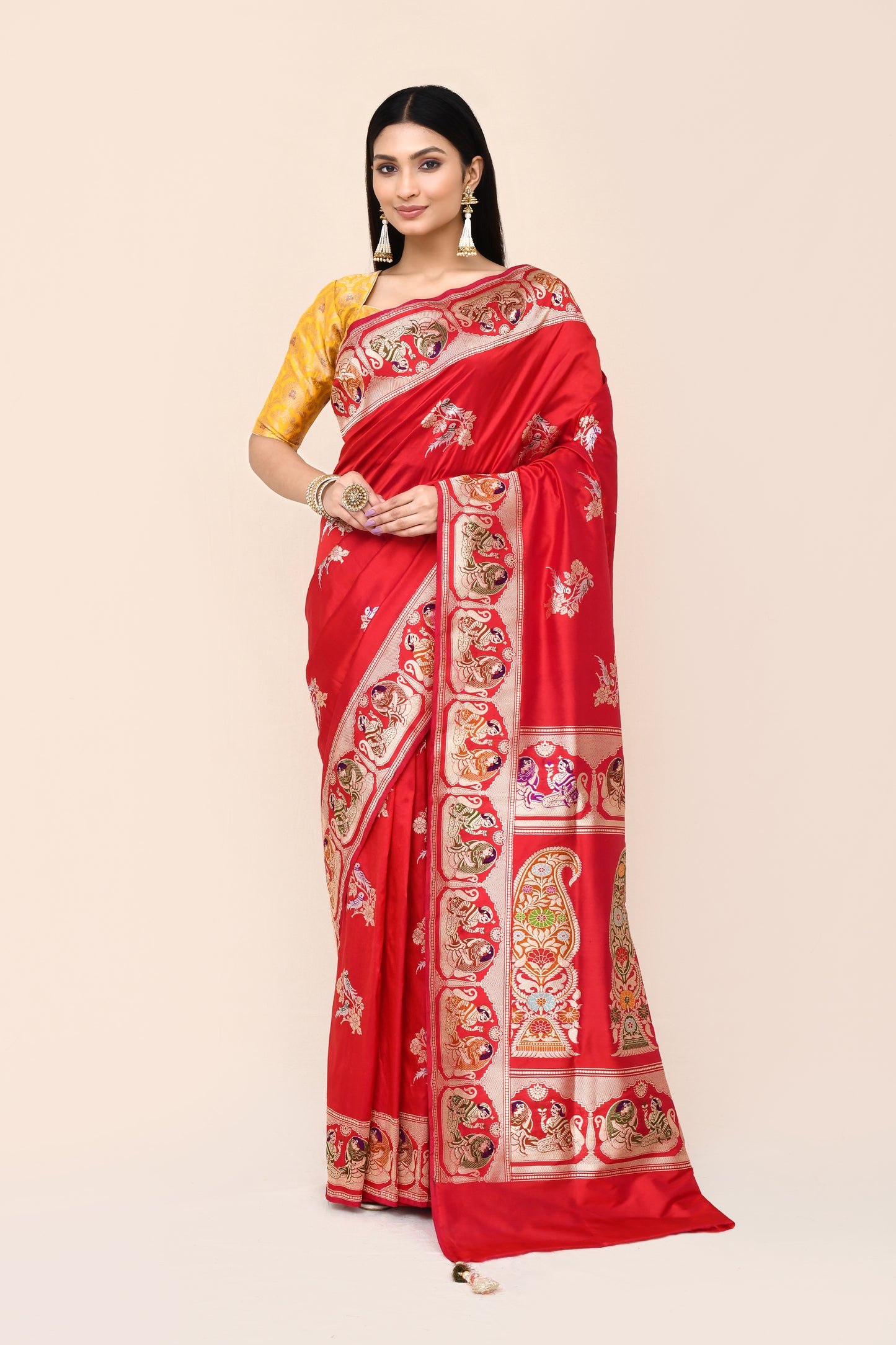 "VIRASAT 170" Pure Banarasi Silk Handloom Saree With Kadwa Booti