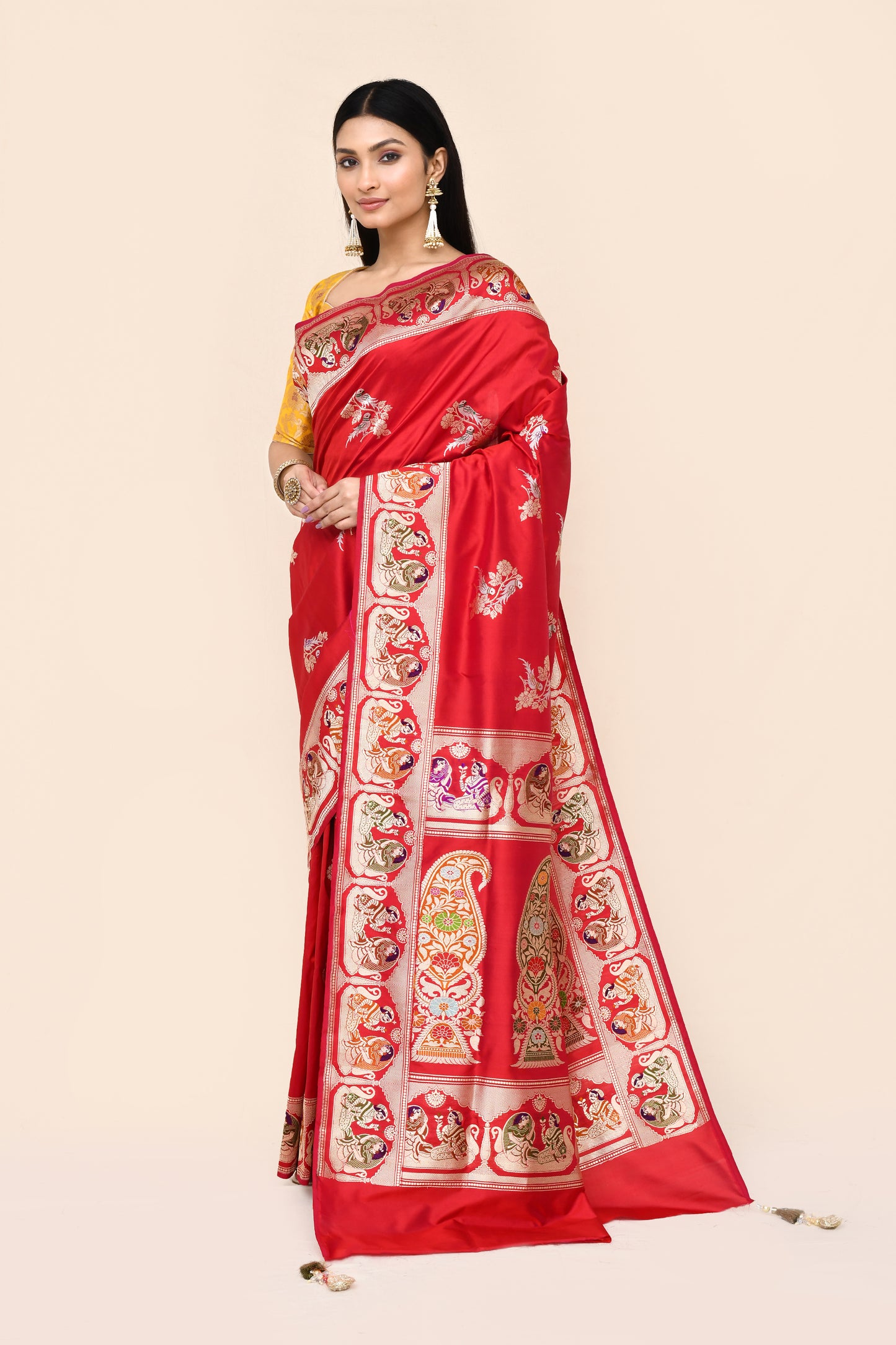 "VIRASAT 170" Pure Banarasi Silk Handloom Saree With Kadwa Booti