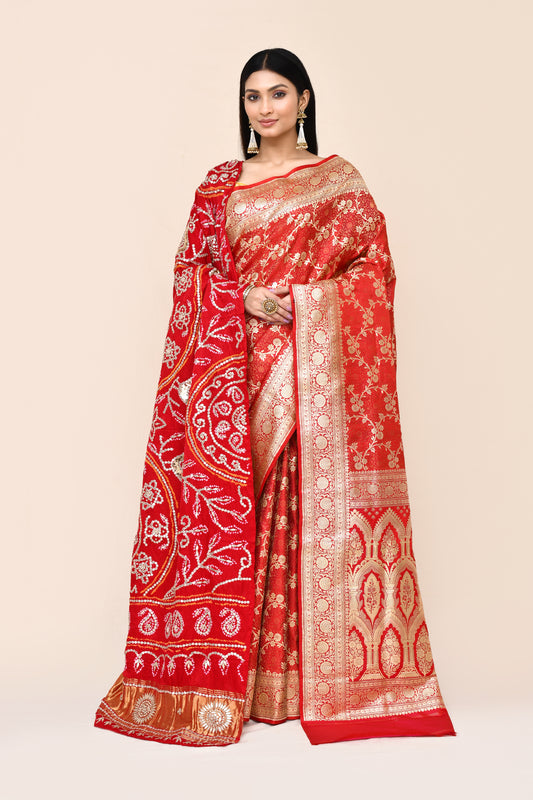 "VIRASAT 020" Pure Banaras Bridal Tanchui Silk Saree