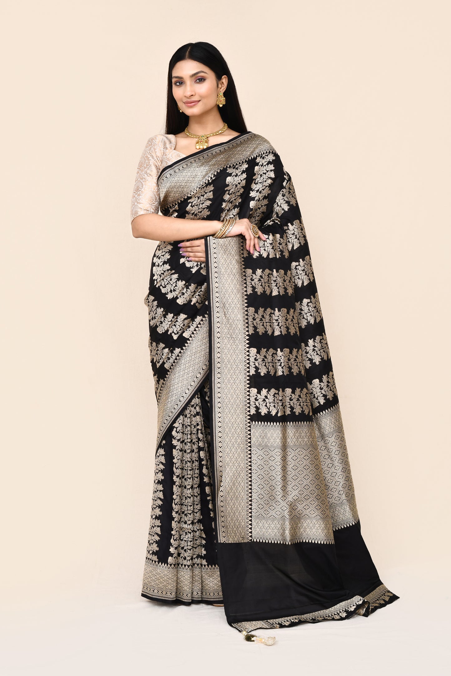 "JAYADURGA 186" Pure Katan Handloom Silk Saree